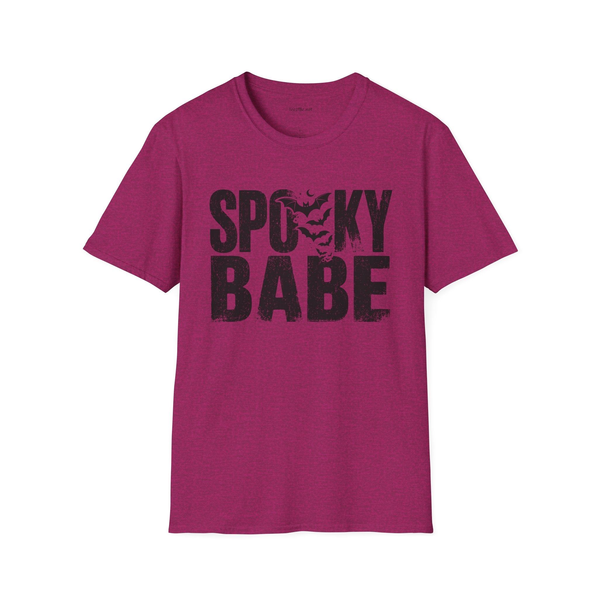 Spooky Babe Halloween T-Shirt — Orange Graphic Tee with Bats