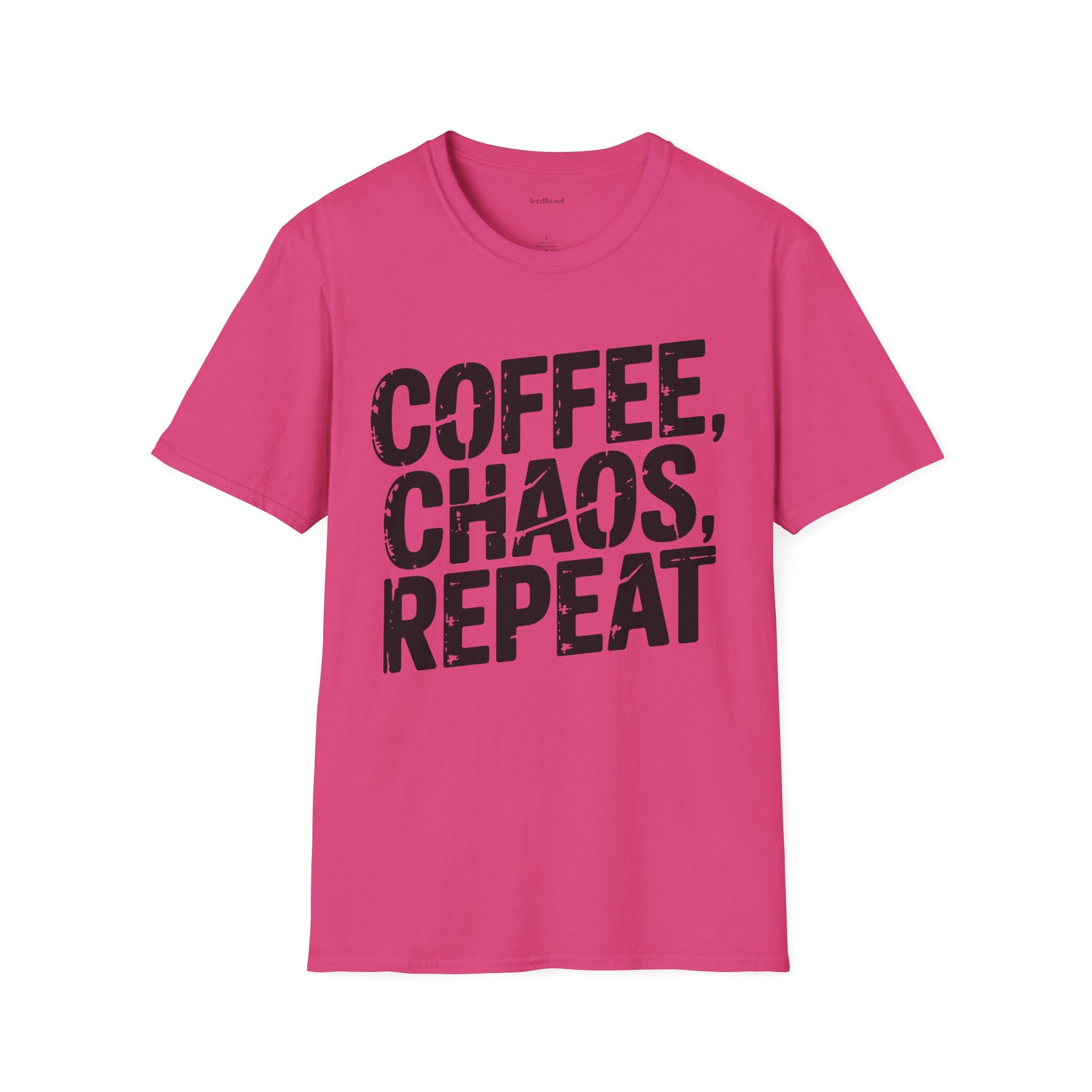 Coffee, Chaos, Repeat T-Shirt — Funny Morning Routine Graphic Tee