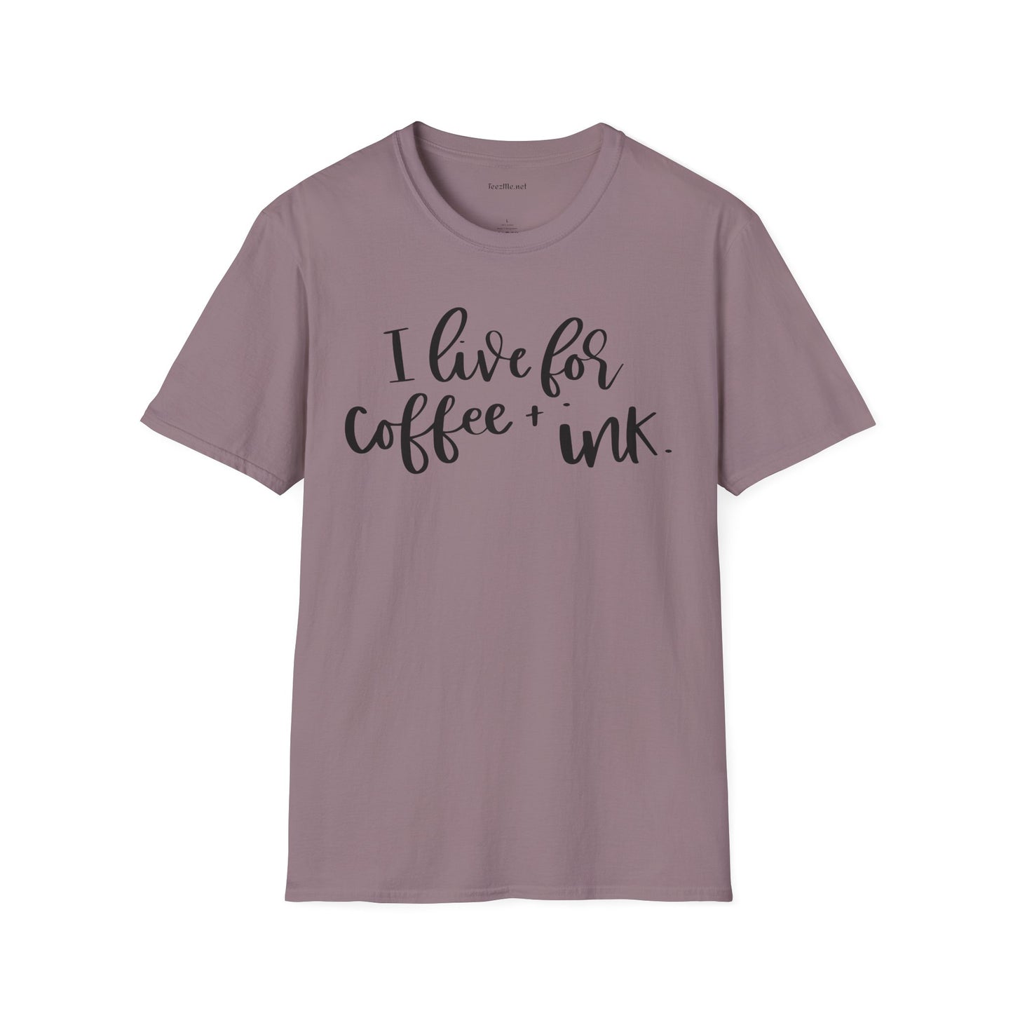 I Live for Coffee & Ink Unisex Soft Style T-Shirt 100% Cotton Graphic