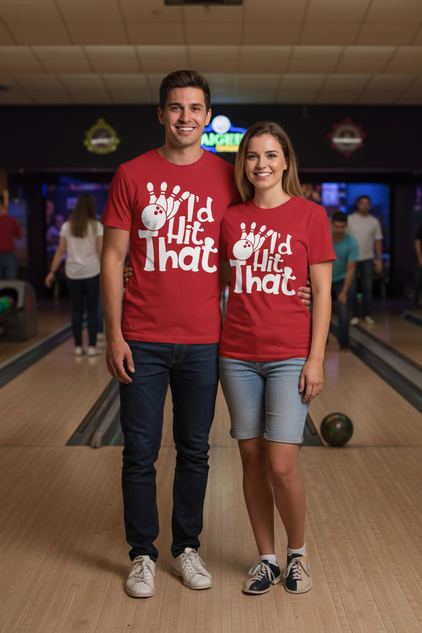I'd Hit That (Bowling) Unisex Softstyle T-Shirt 100% Cotton