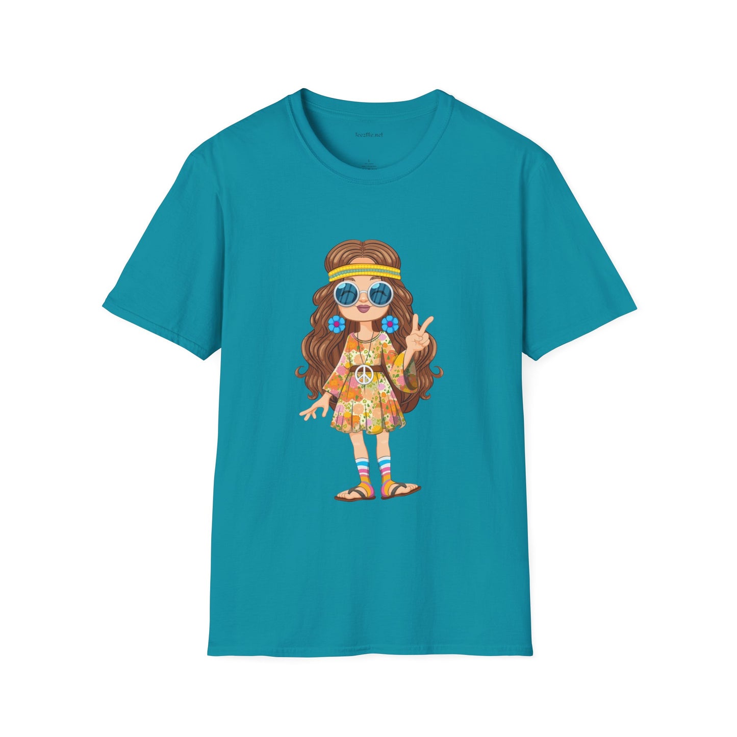 Hippie Girl - Unisex Ultra Cotton Tee 100% Cotton Graphic