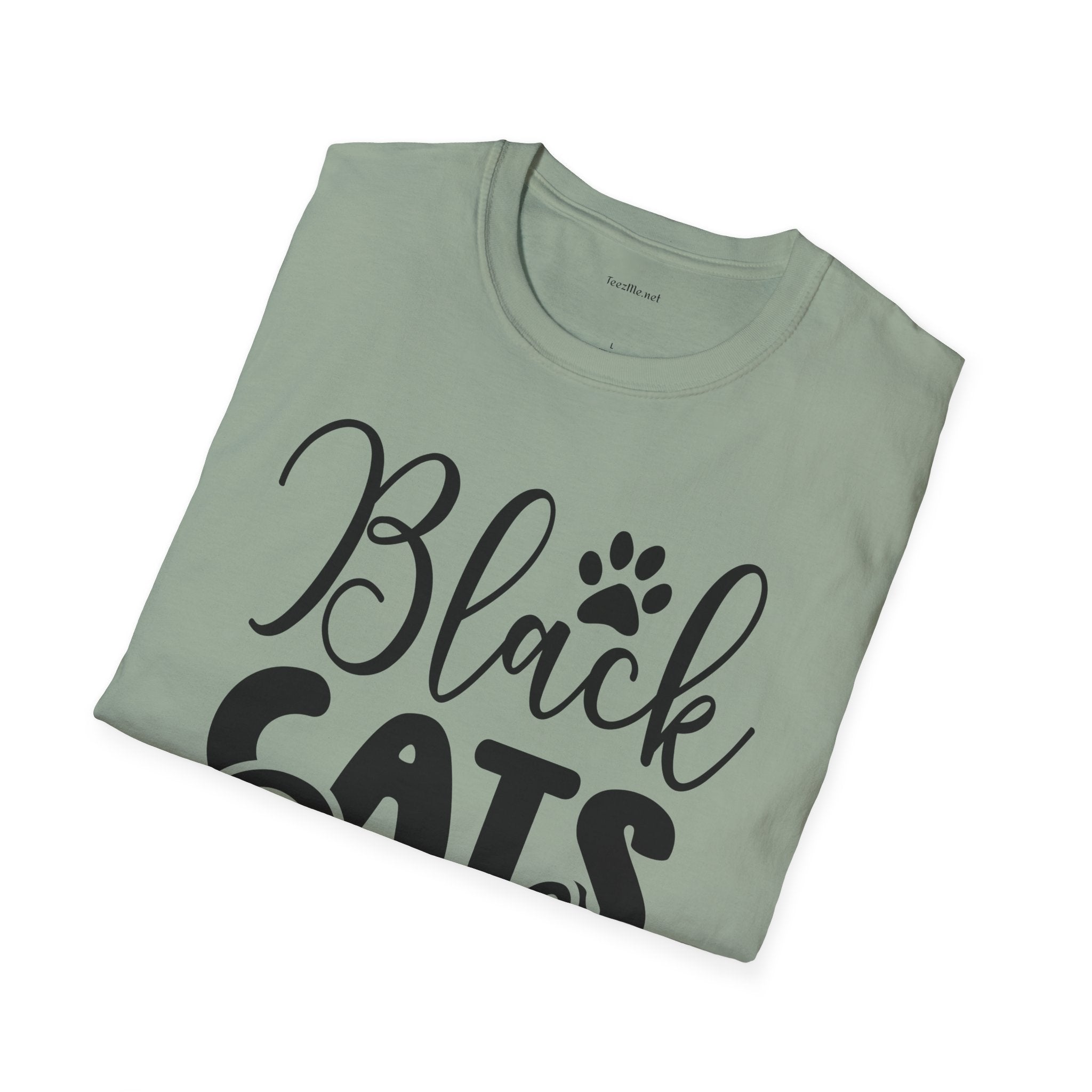 Black Cats Only - Unisex Softstyle T-Shirt 100% Cotton Graphic