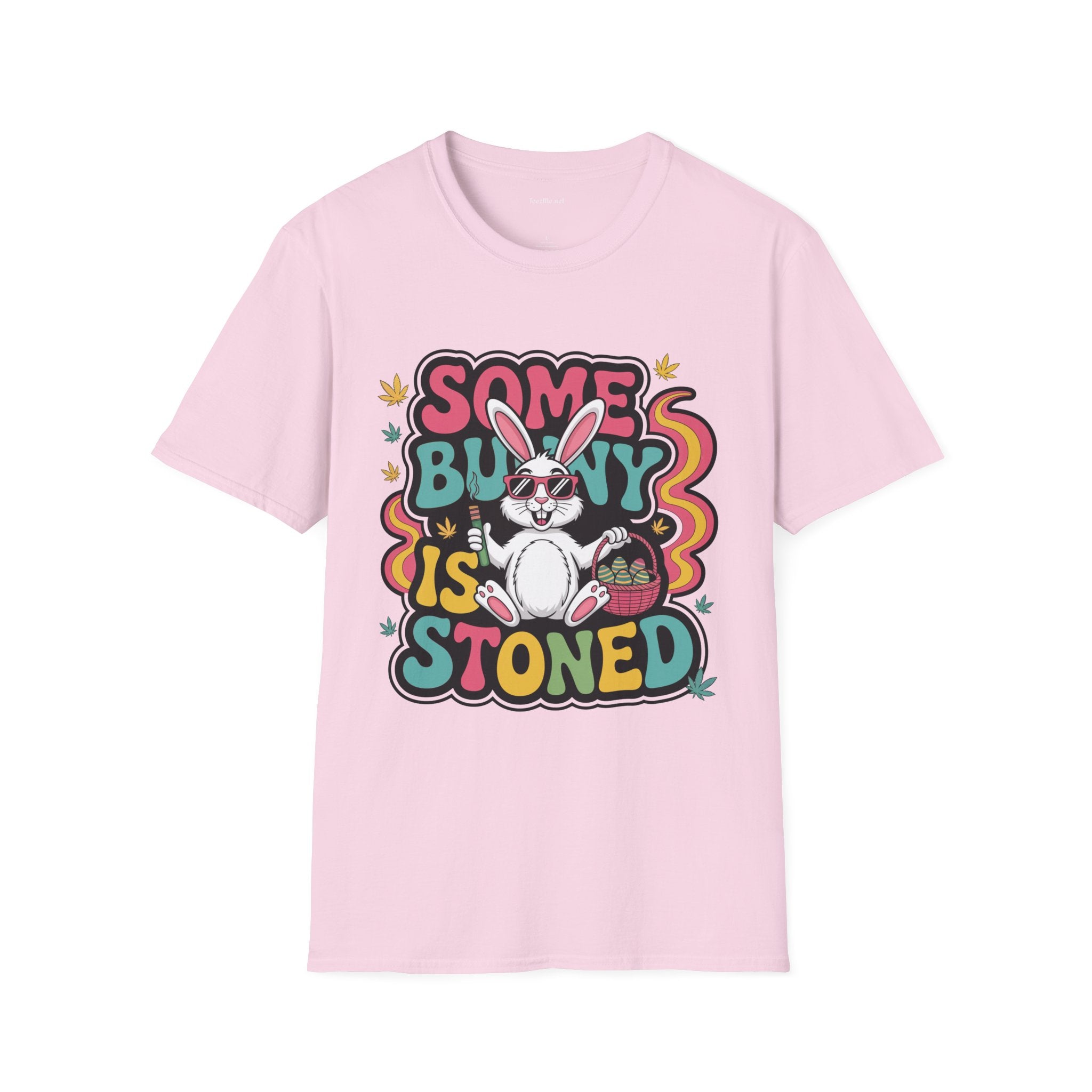 Some Bunny Is Stoned Unisex Softstyle T-Shirt 100% Cotton Graphic