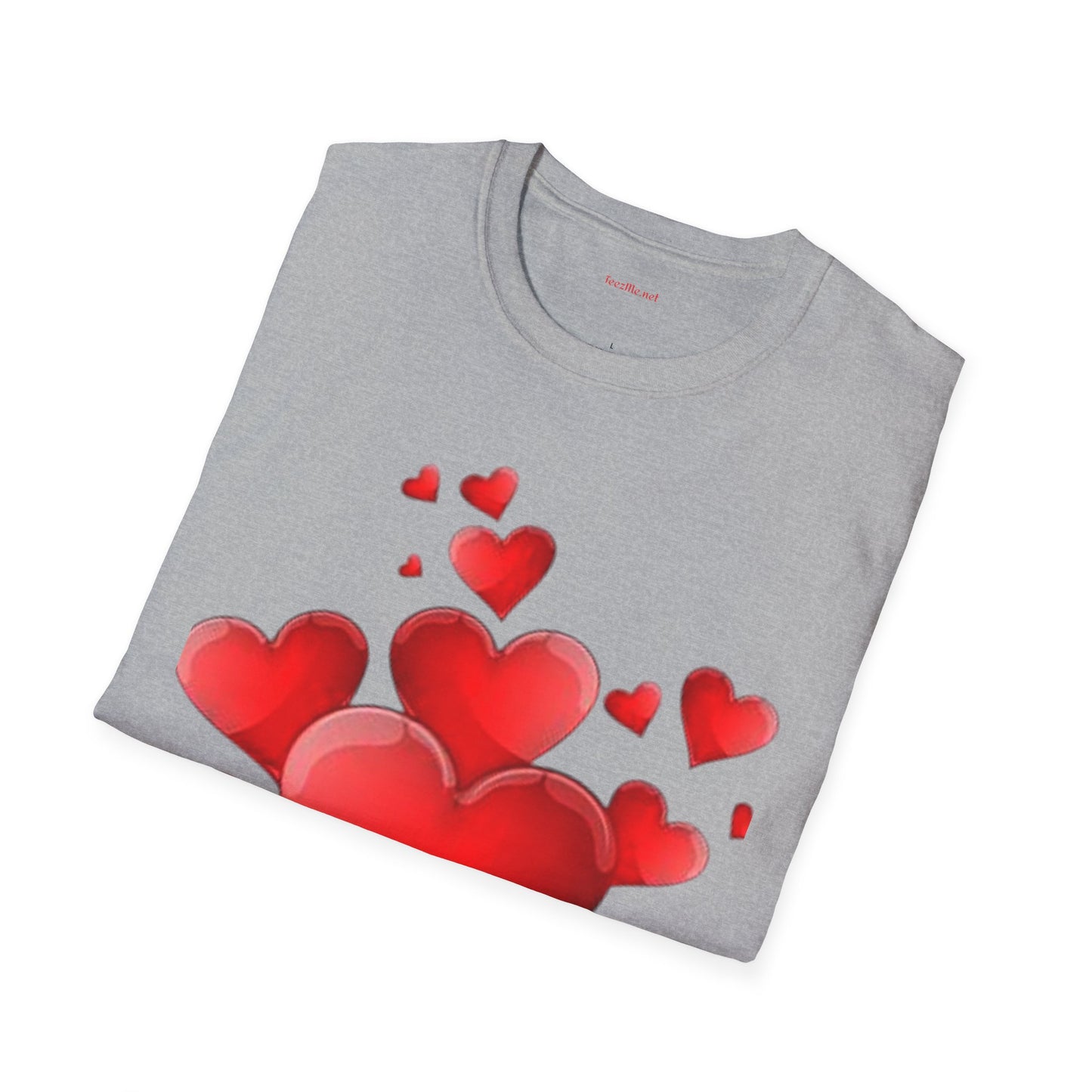 Red Hearts - Unisex Softstyle T-Shirt 100% Cotton Graphic