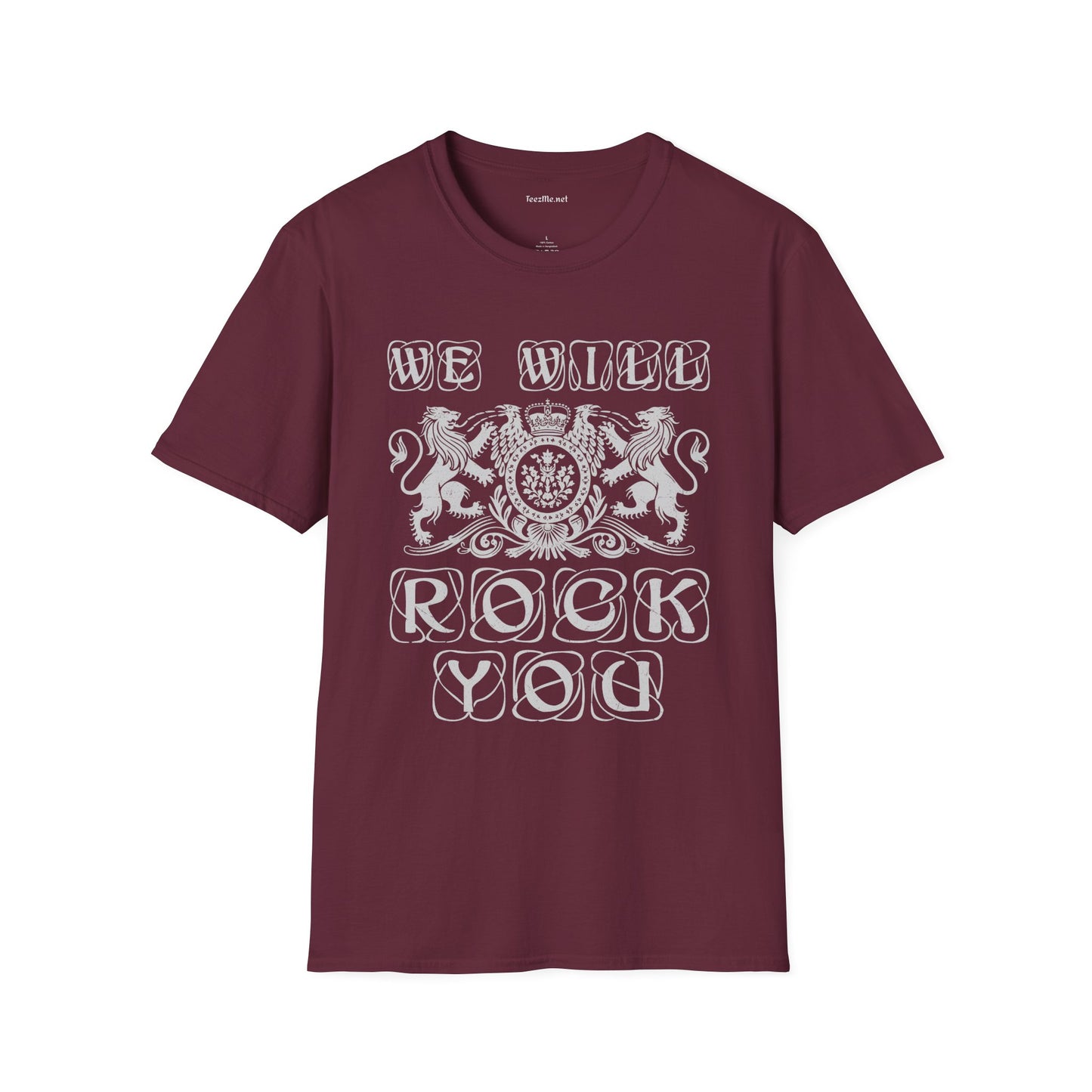 We Will Rock You Unisex SoftStyle T-Shirt 100% Cotton Graphic Music