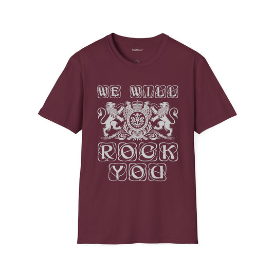 We Will Rock You Unisex SoftStyle T-Shirt 100% Cotton Graphic Music