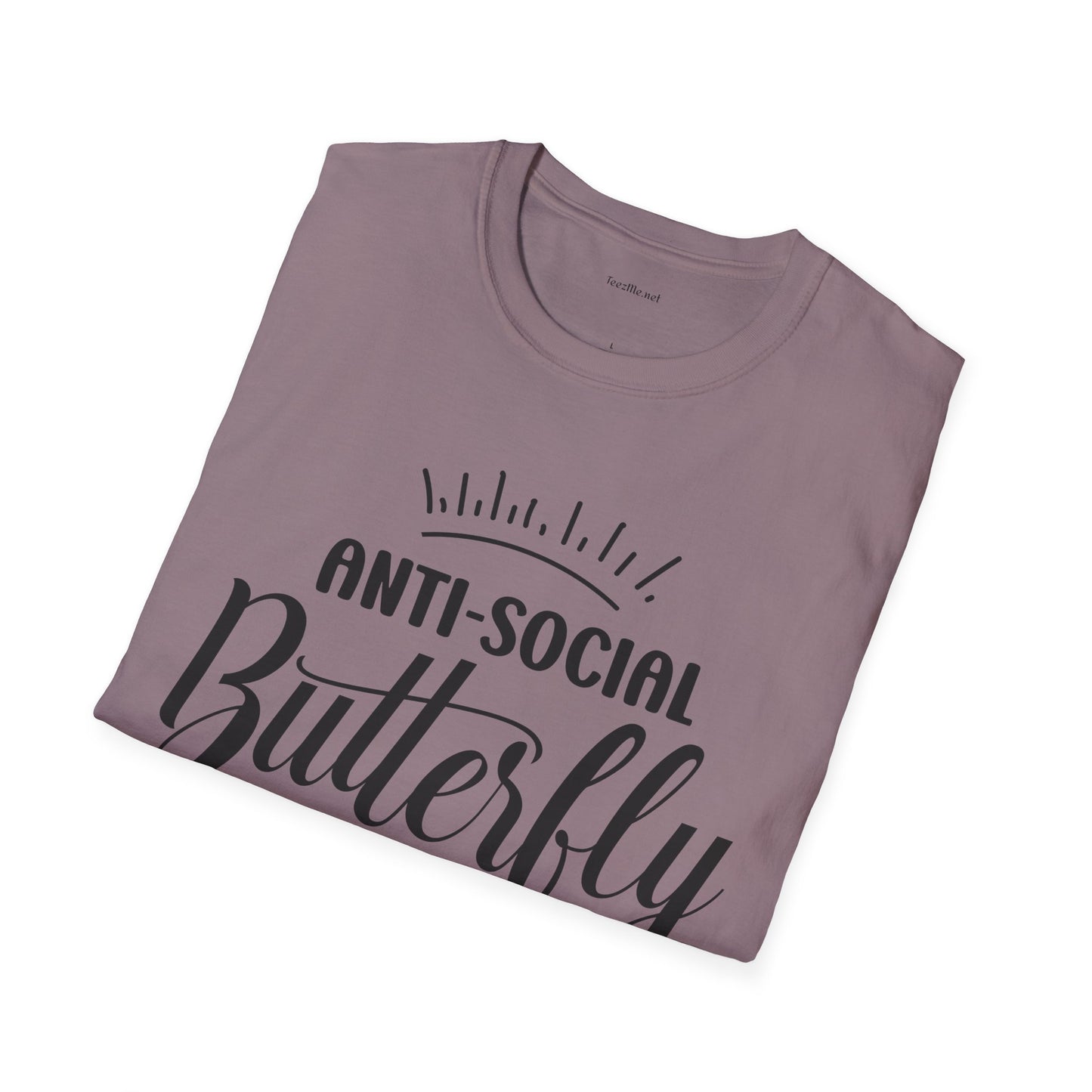 Anti-social Butterfly - Unisex Softstyle T-Shirt 100% Cotton Graphic