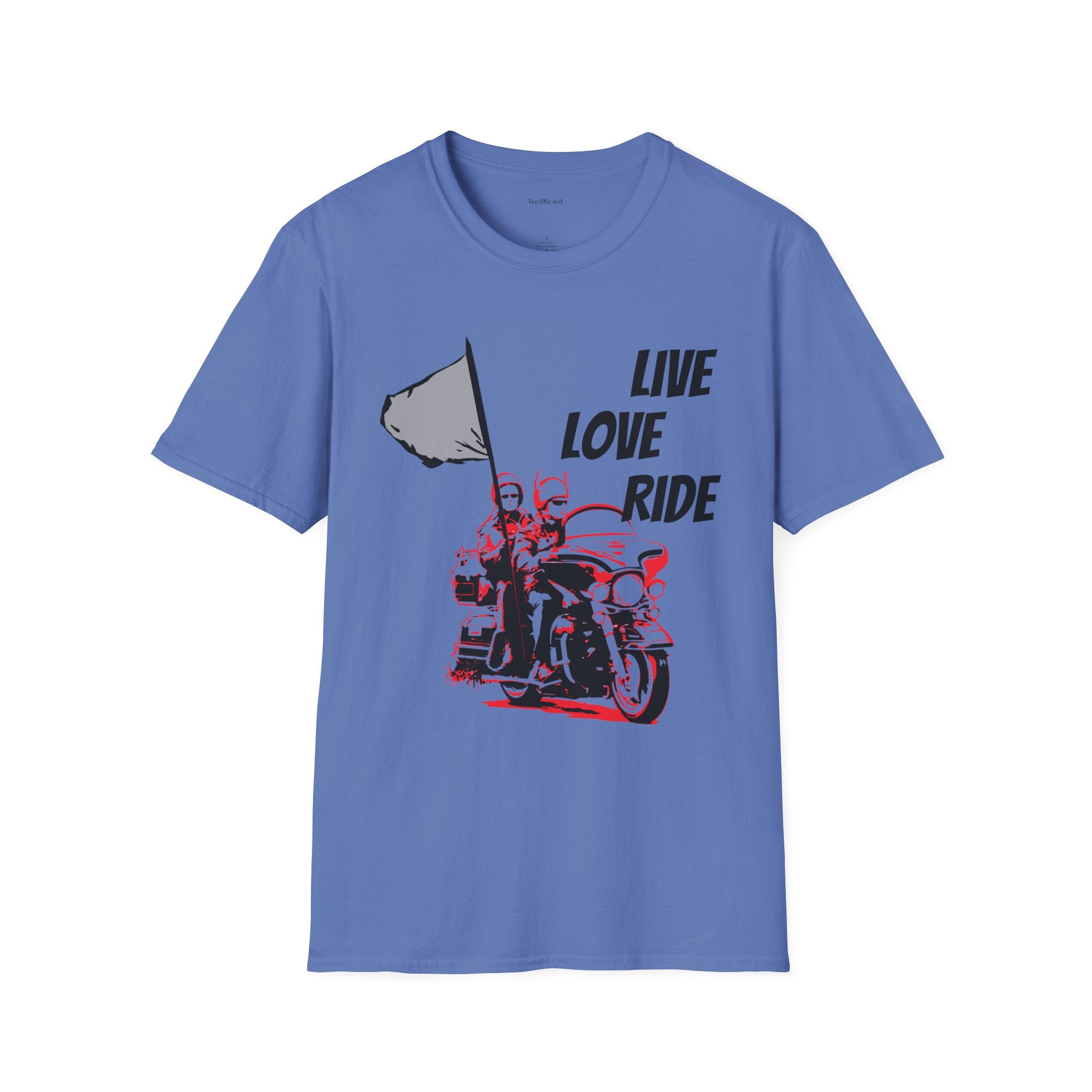 Live Love Ride - Unisex Softstyle T-Shirt 100% Cotton Graphic Motorcycle Harley