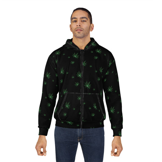 Plant Leaves Unisex Zip Hoodie (AOP)