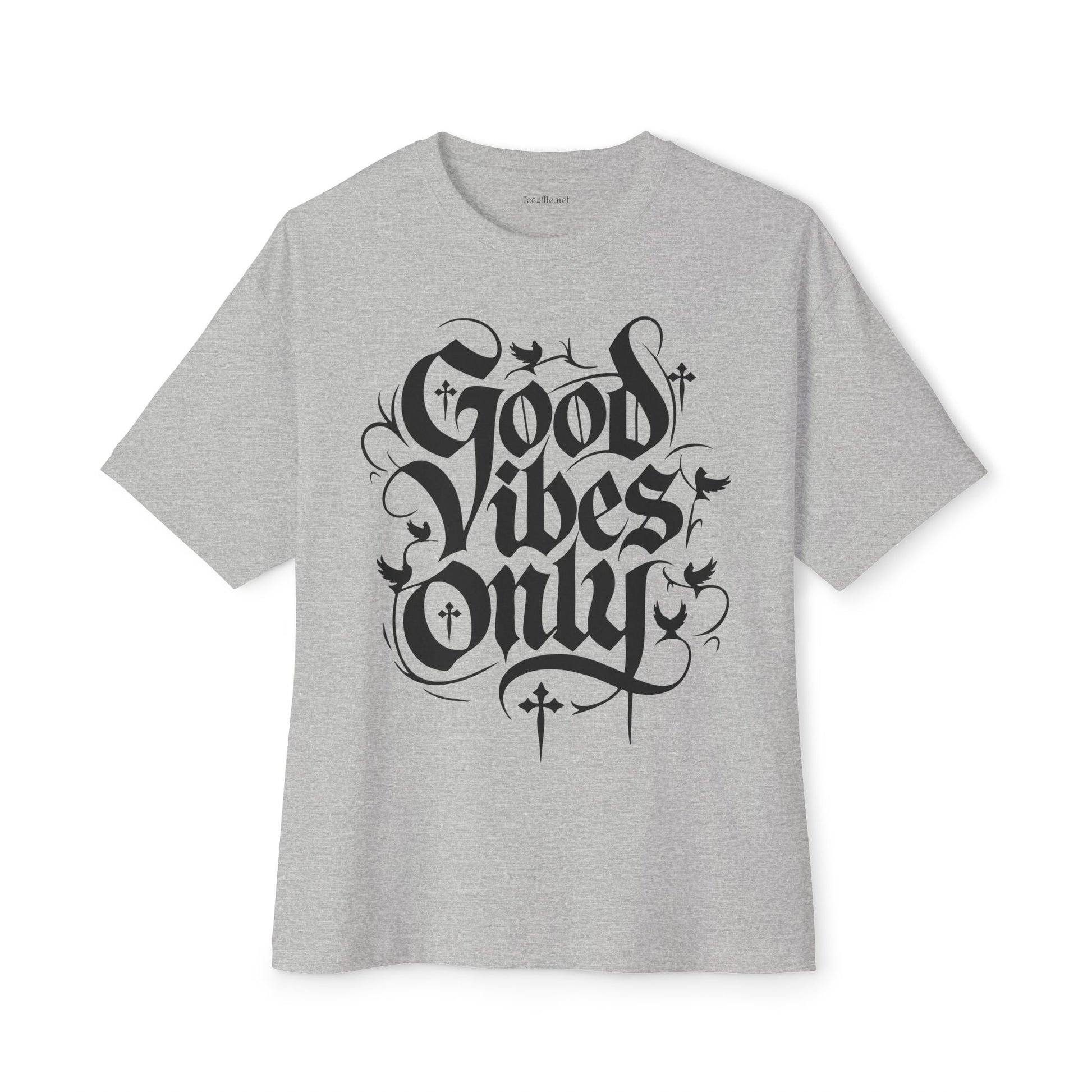 Good Vibes Only Goth Unisex Oversized Boxy Tee