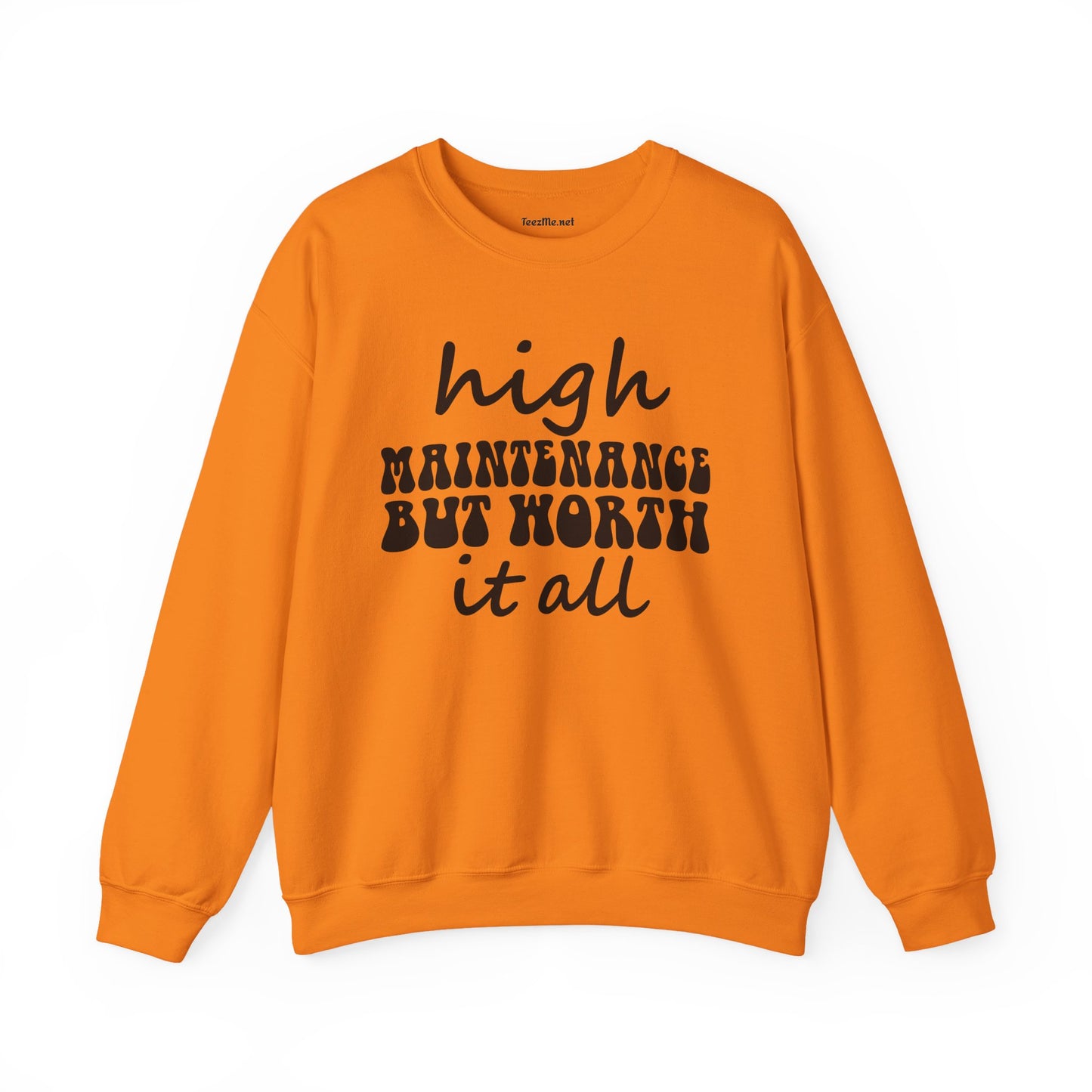 High Maintenance Worth It 01 Unisex Heavy Blend™ Crewneck Sweatshirt Graphic