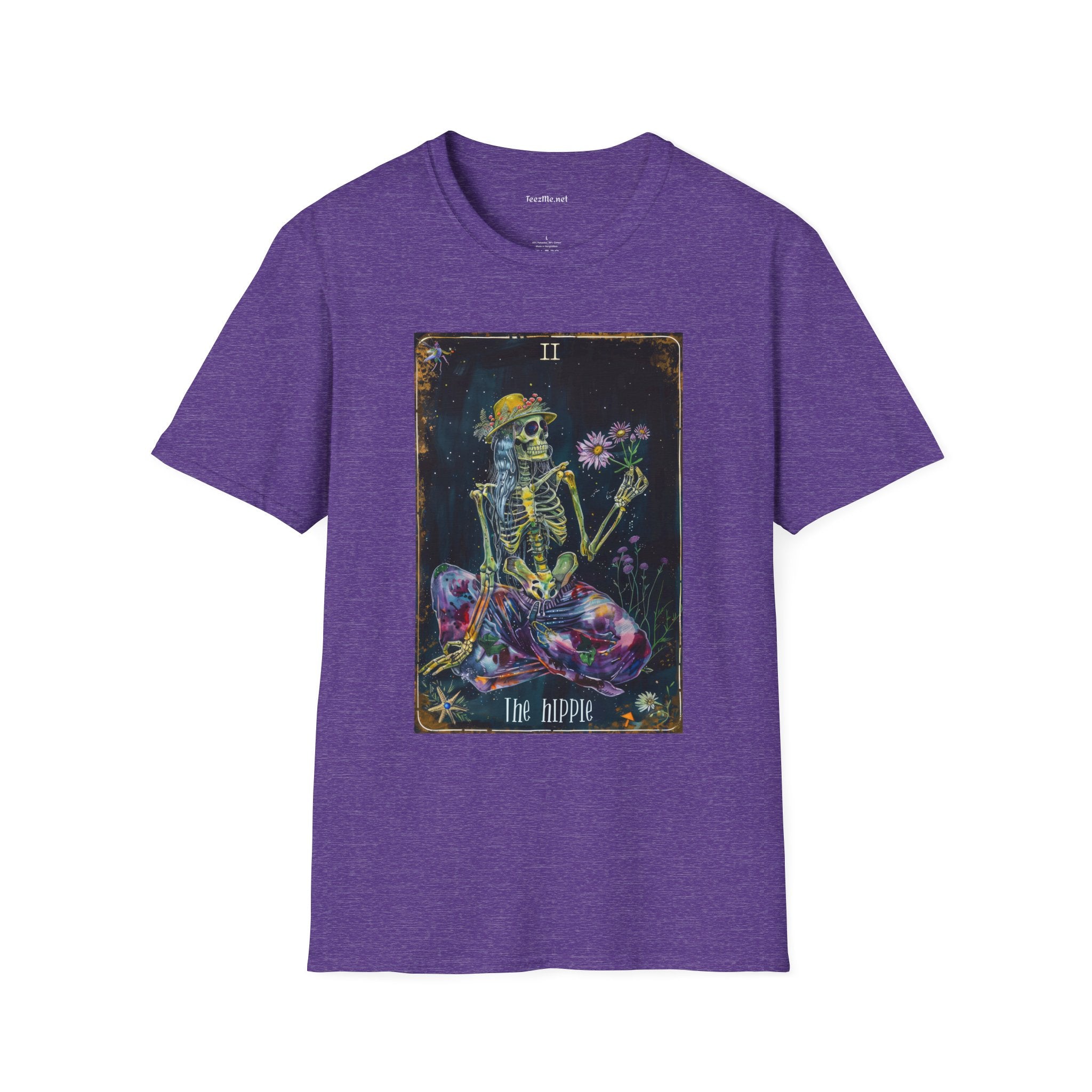 The Hippie Tarot Card Unisex Softstyle T-Shirt 100% Cotton Graphic
