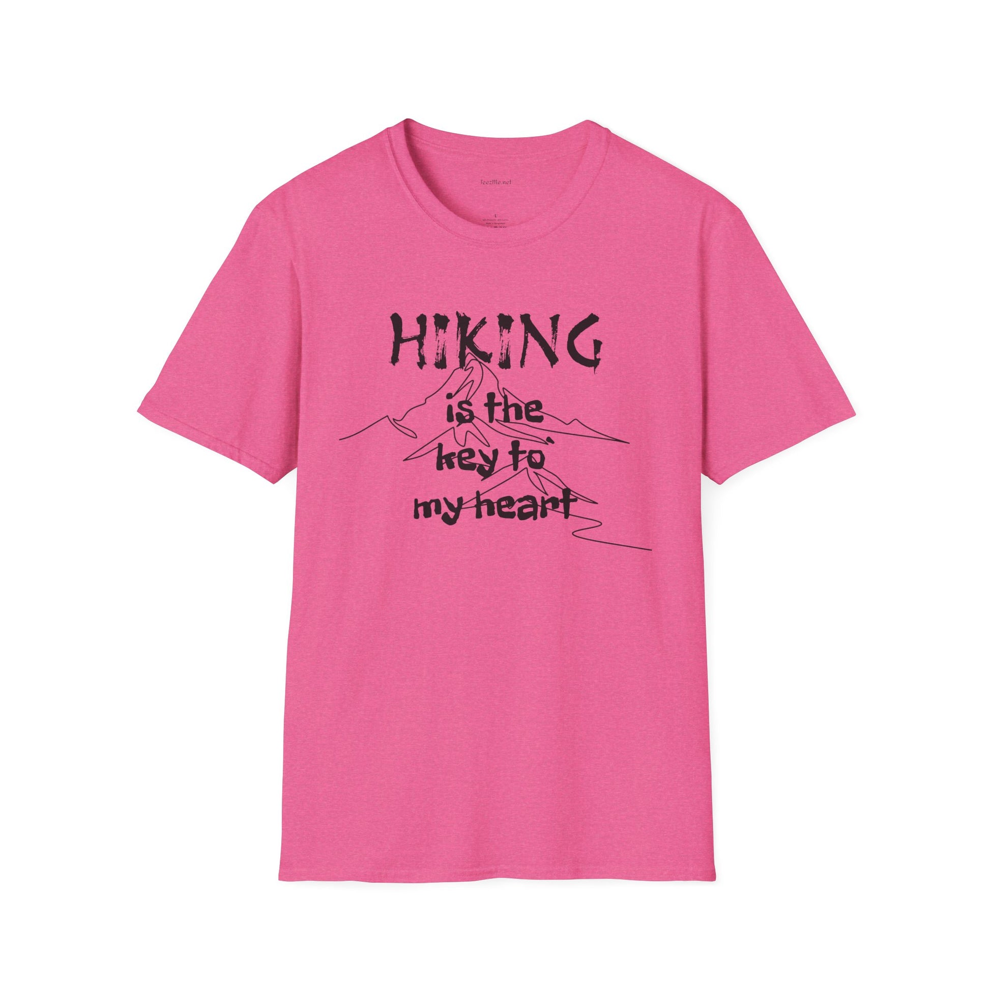Hiking is the key to my heart  - Unisex Softstyle T-Shirt 100% Cotton Graphic