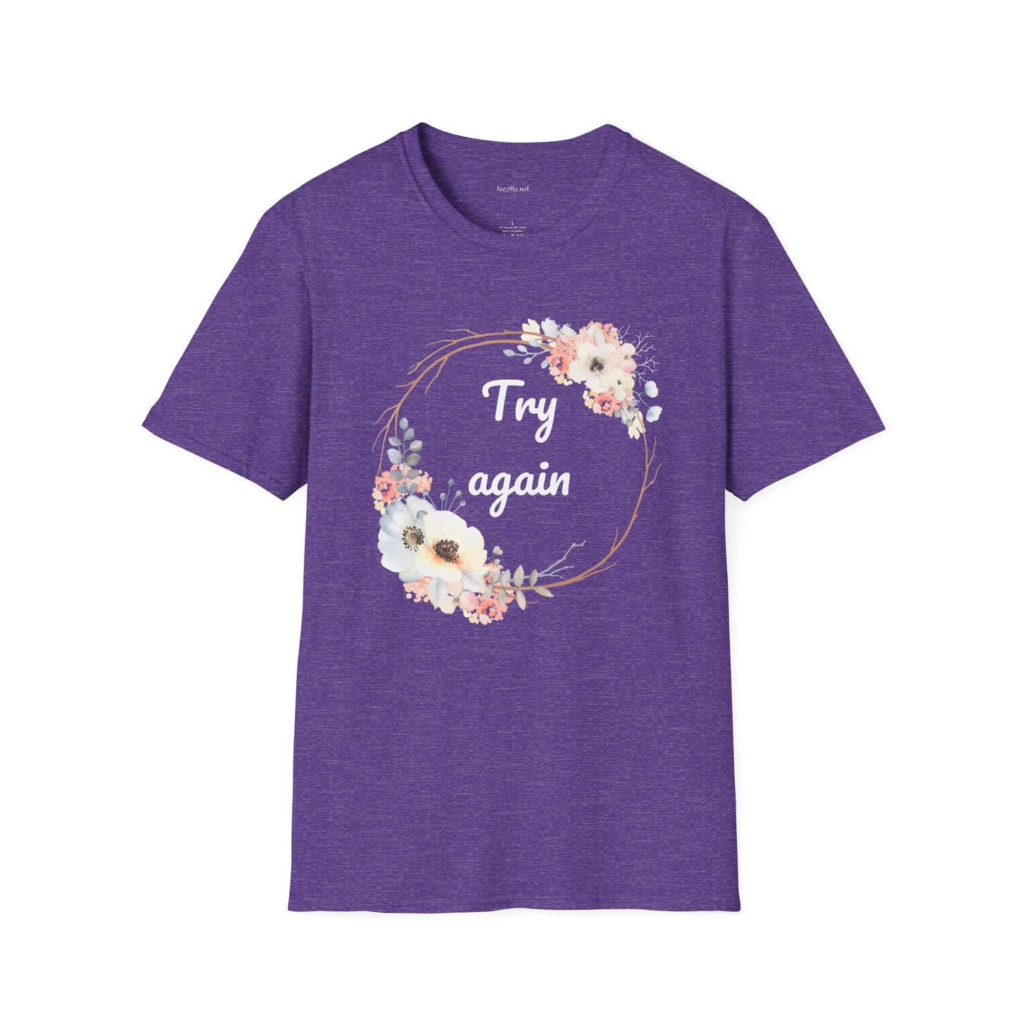 Try again - Unisex Softstyle T-Shirt 100% Cotton Graphic