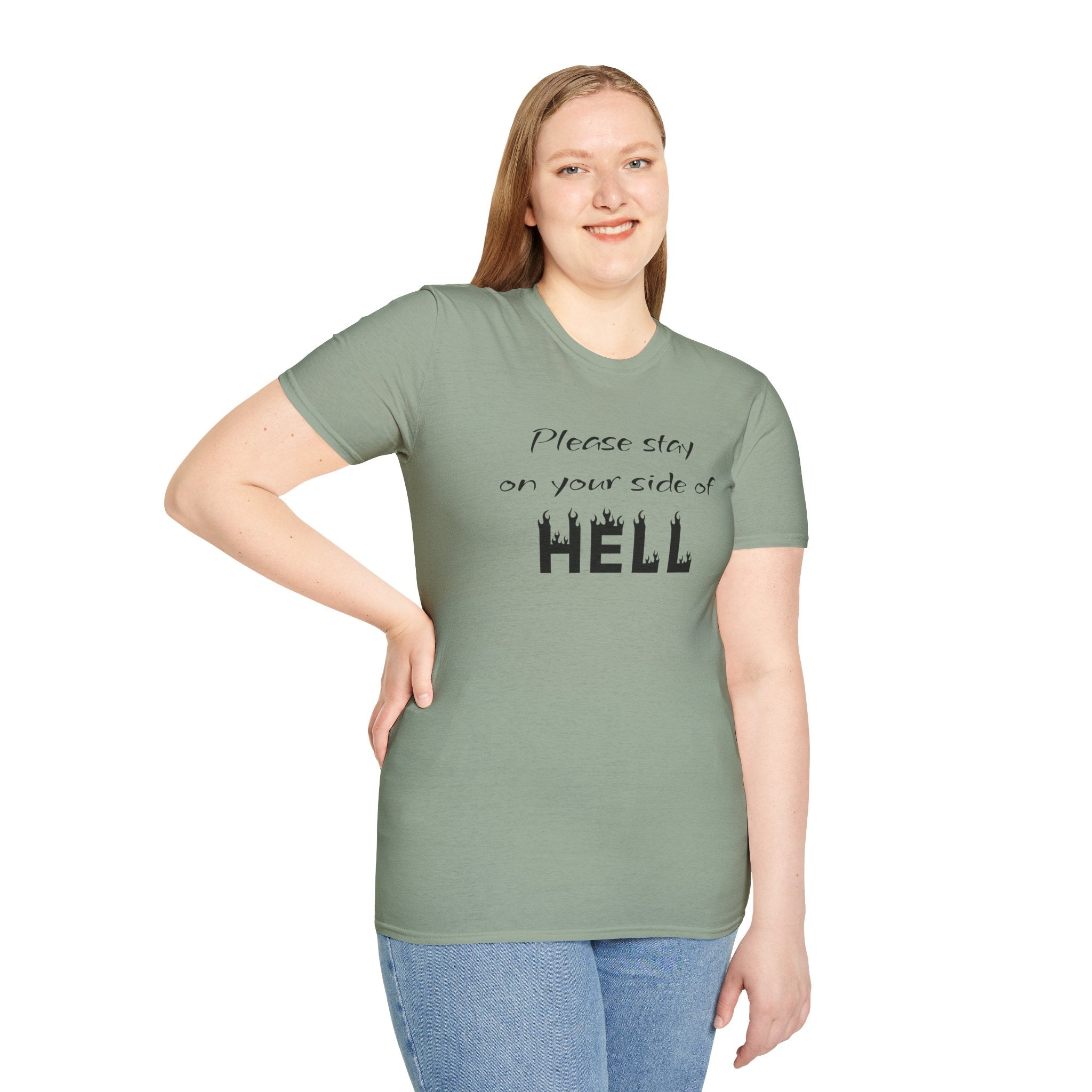 Your side of HELL  - Unisex Softstyle T-Shirt 100% Cotton Graphic