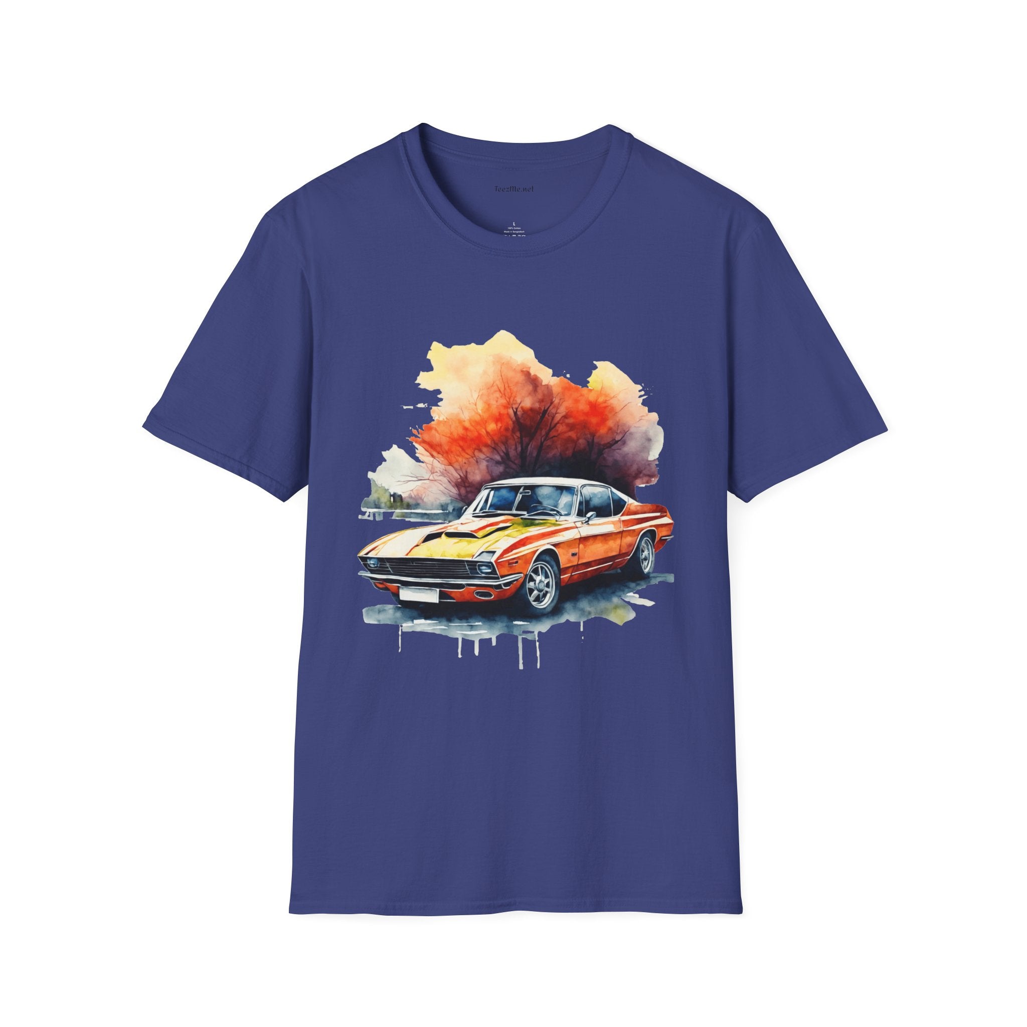 Mustang Car - Unisex Softstyle T-Shirt 100% Cotton Graphic