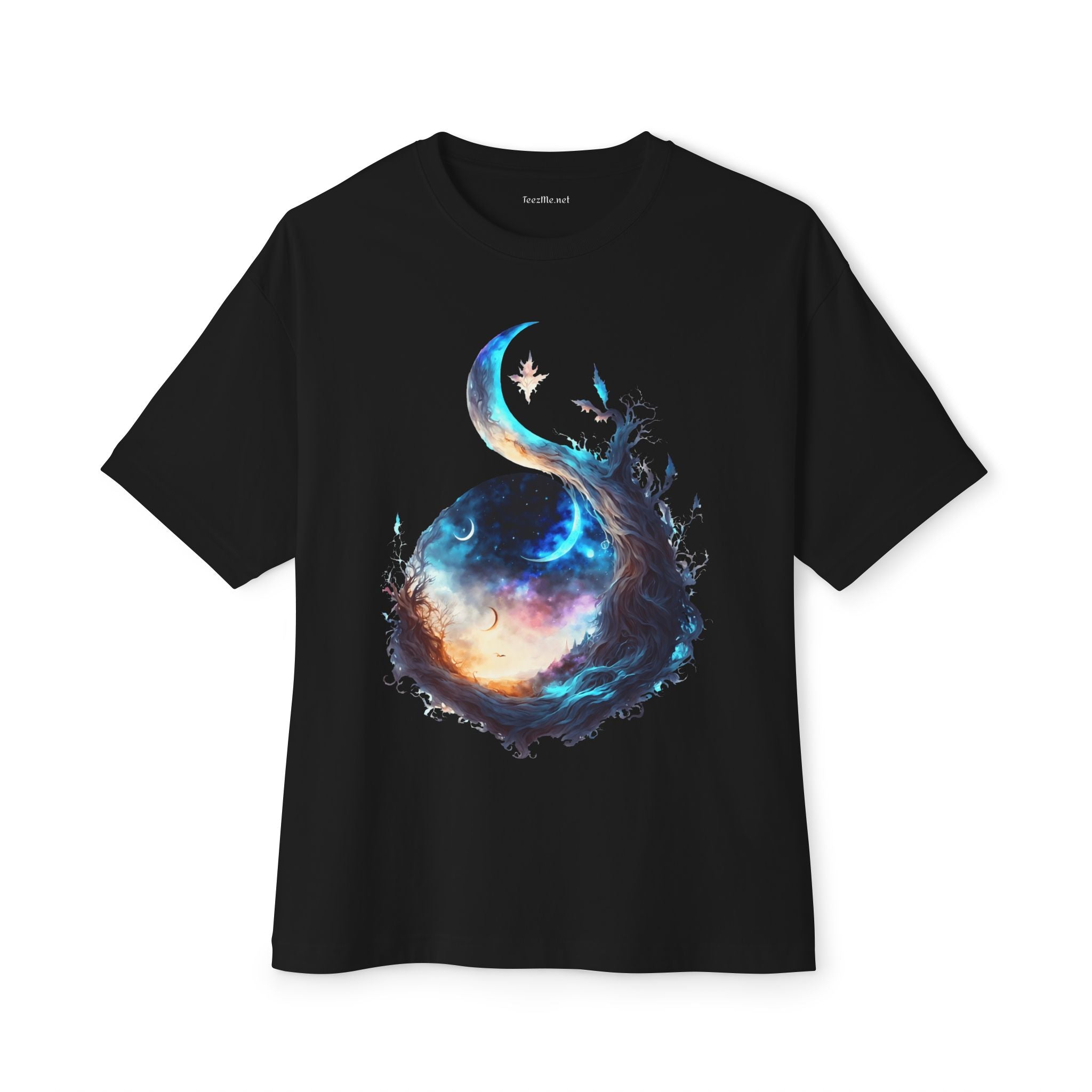 Yang Tree and Moon - Unisex Oversized Boxy Tee