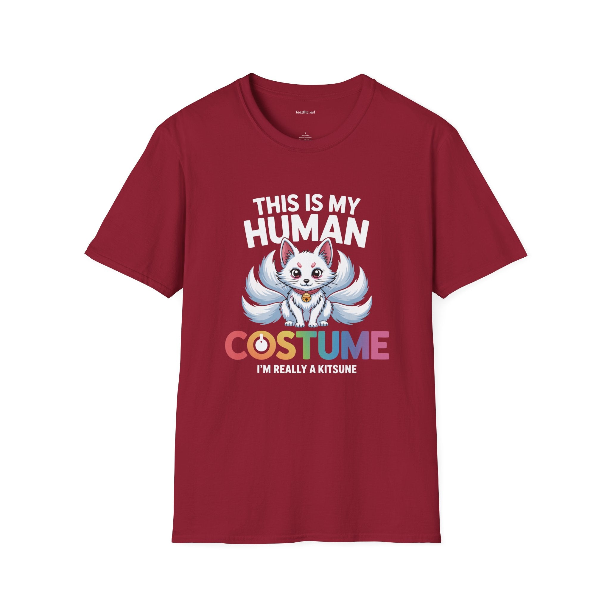 This Is My Human Costume Kitsune Unisex Softstyle T-Shirt 100% Cotton Graphic