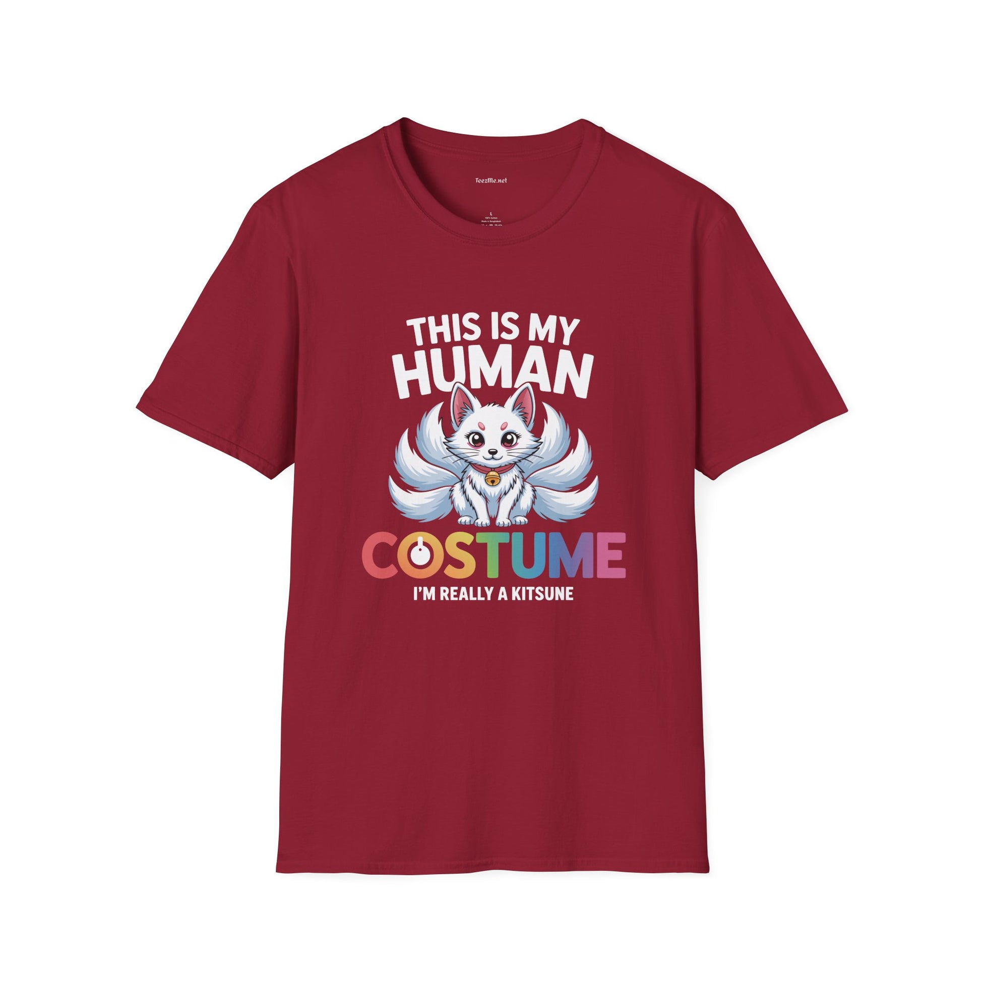 This Is My Human Costume Kitsune Unisex Softstyle T-Shirt 100% Cotton Graphic