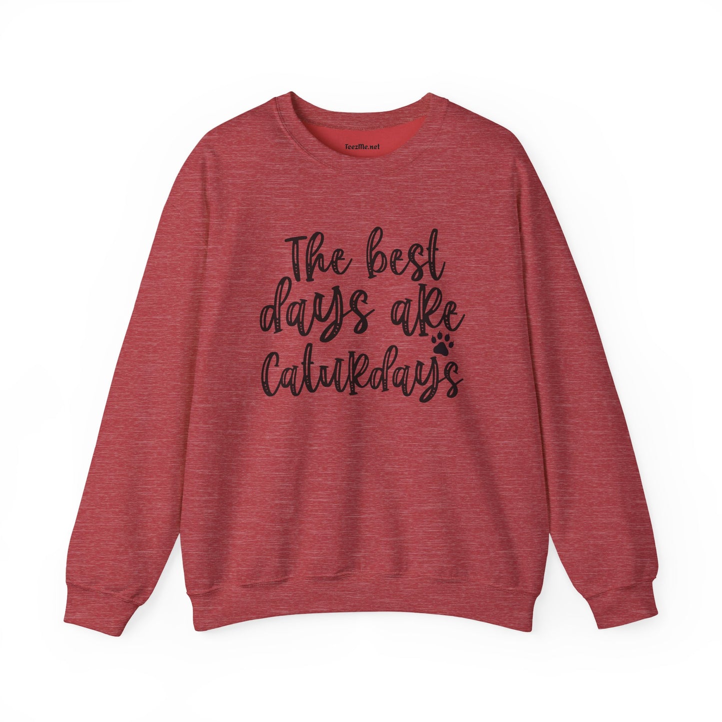 The best days are Caturdays Unisex Heavy Blend™ Crewneck Sweatshirt Graphic