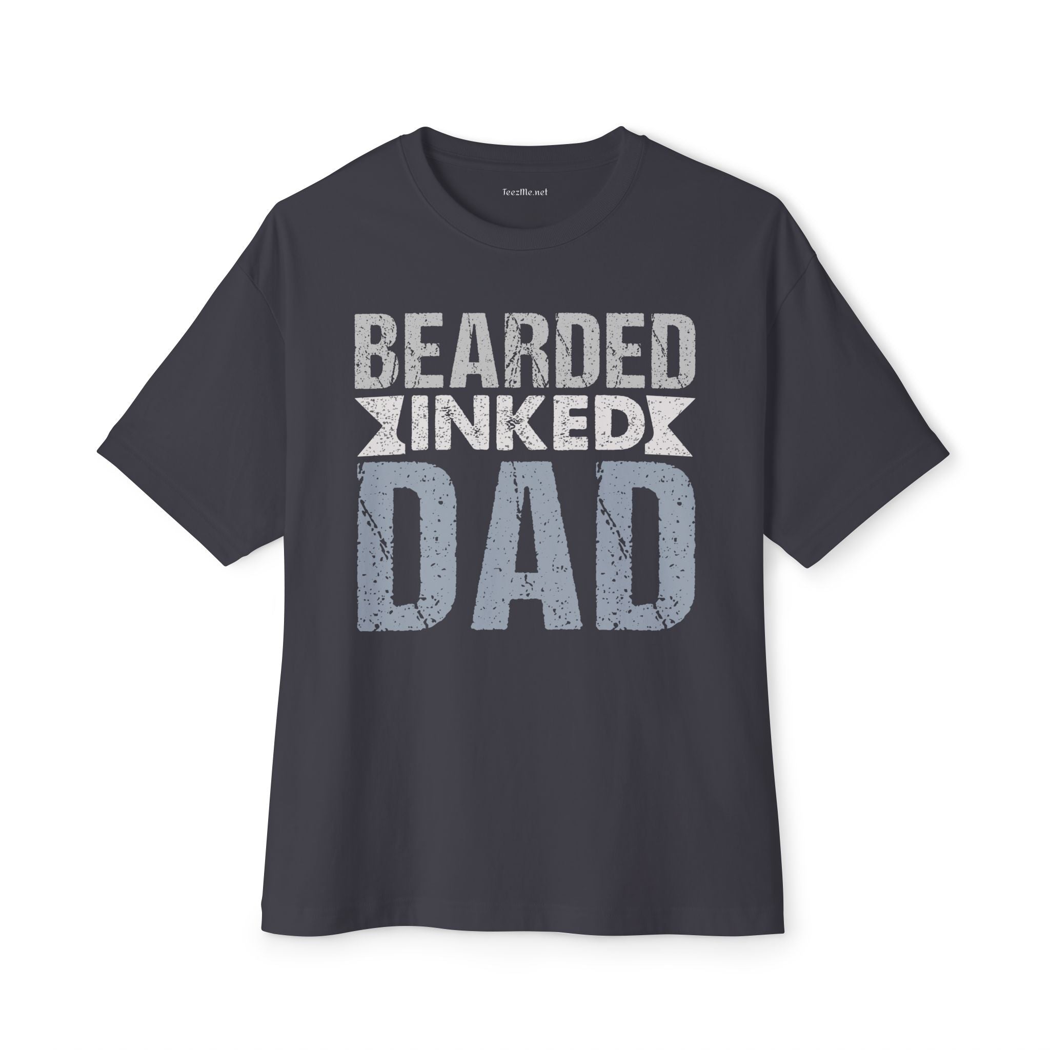 Bearded Inked Dad 01 Unisex Oversized Boxy Tee