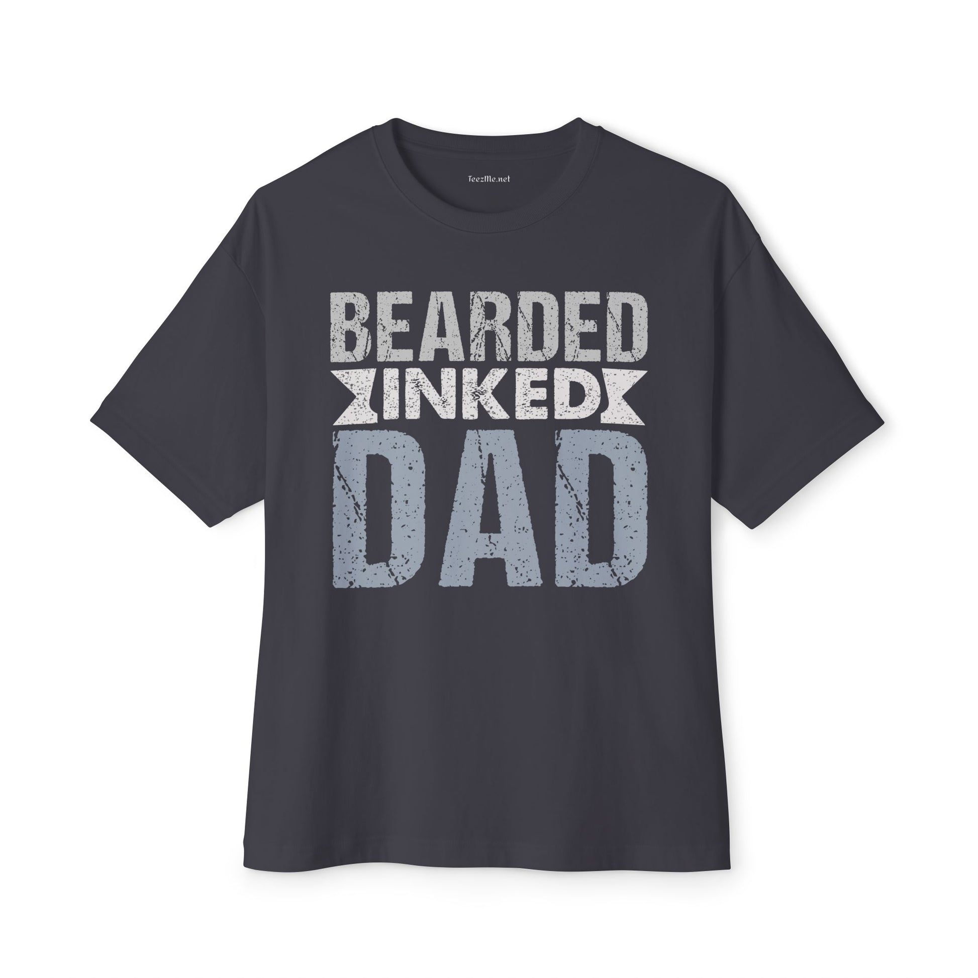 Bearded Inked Dad 01 Unisex Oversized Boxy Tee