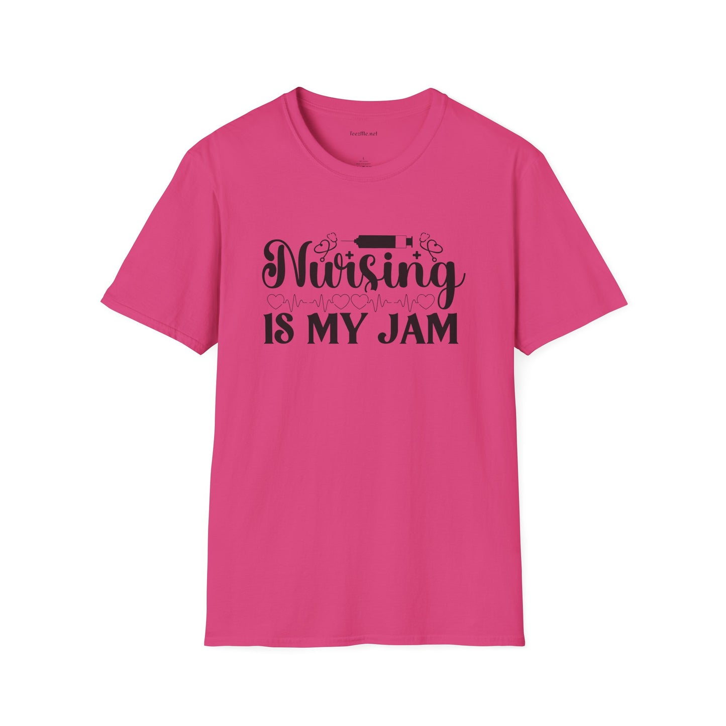 Nursing is my Jam Unisex Softstyle T-Shirt 100% Cotton Graphic