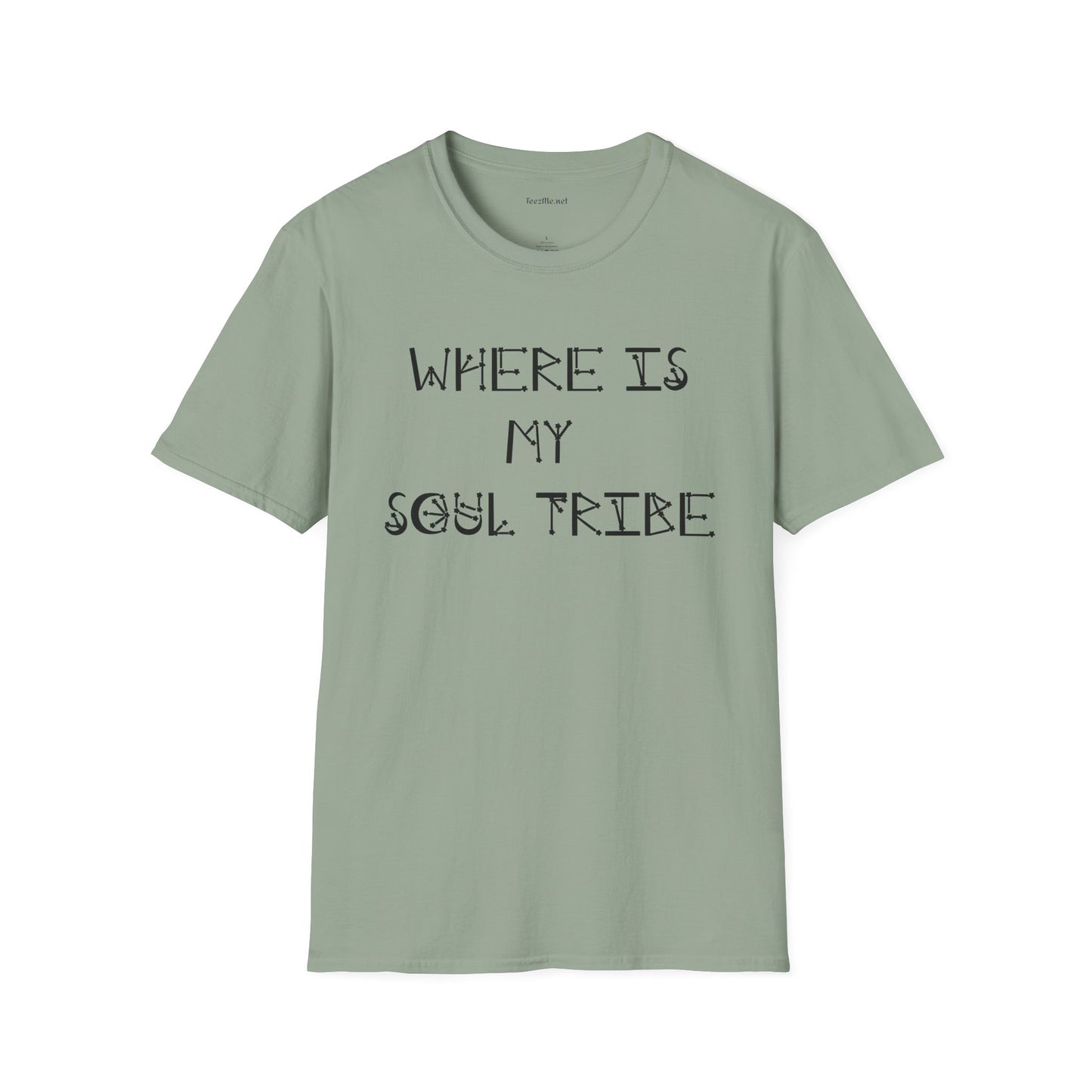 Where Is My Soul Tribe (Stars) Unisex Soft Style T-Shirt 100% Cotton Graphic