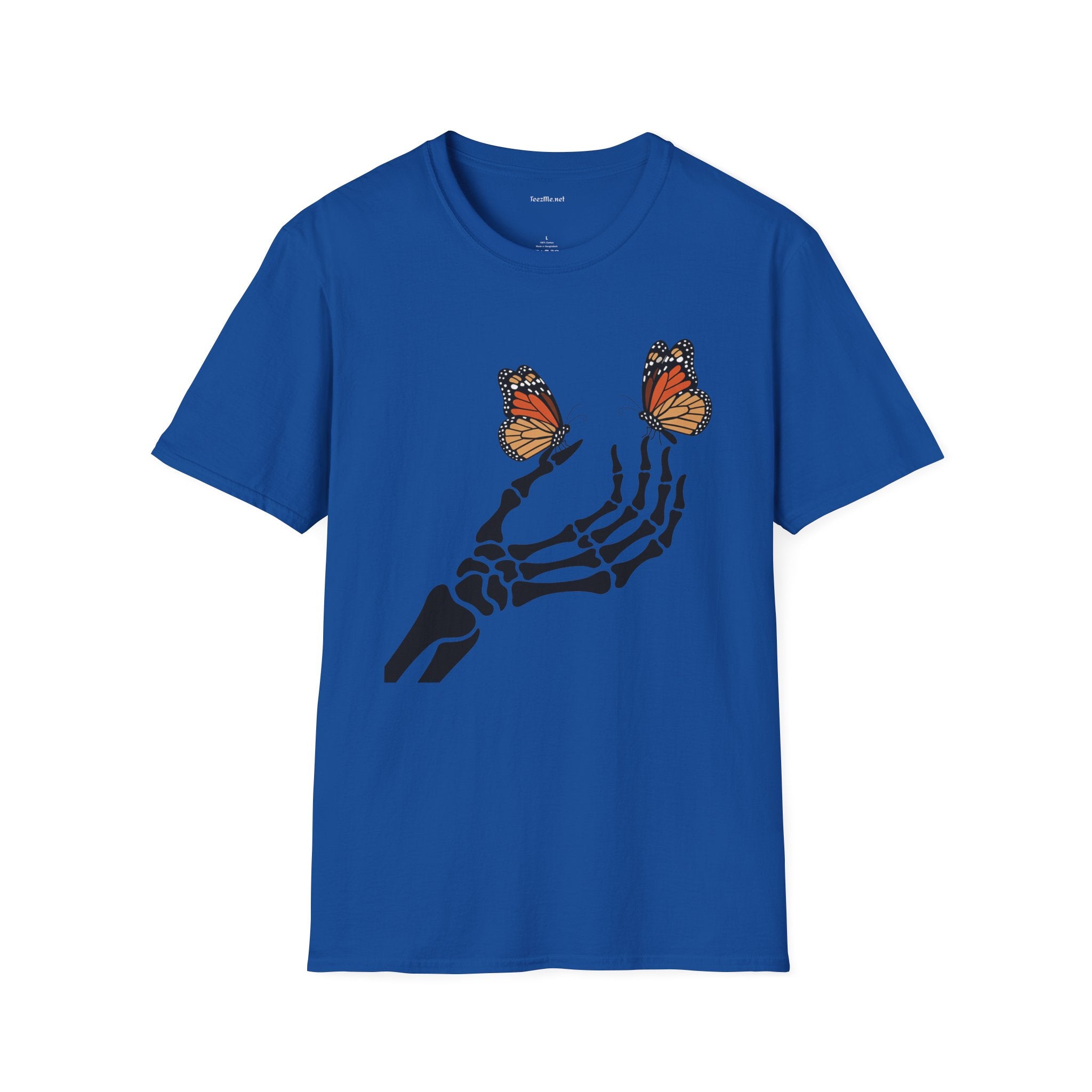Hand with Butterfly - Unisex Softstyle T-Shirt 100% Cotton Graphic