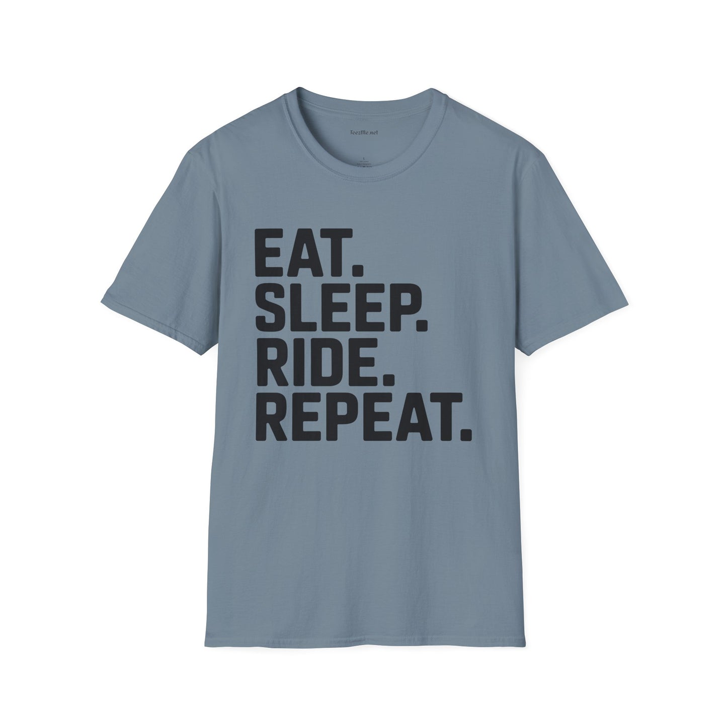 Eat Sleep Ride Repeat Unisex SoftStyle T-Shirt 100% Cotton Graphic