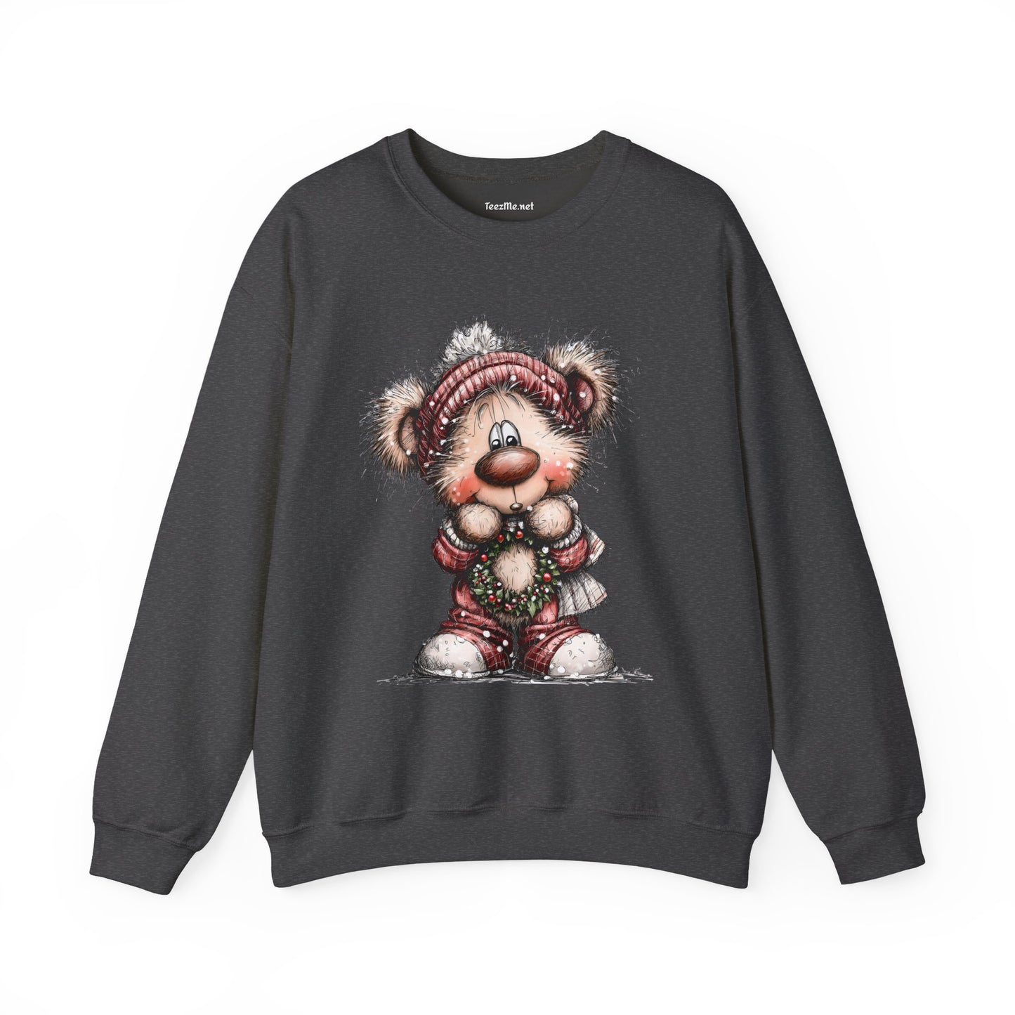 Whimsical Christmas Bear 01 Unisex Heavy Blend™ Crewneck Sweatshirt