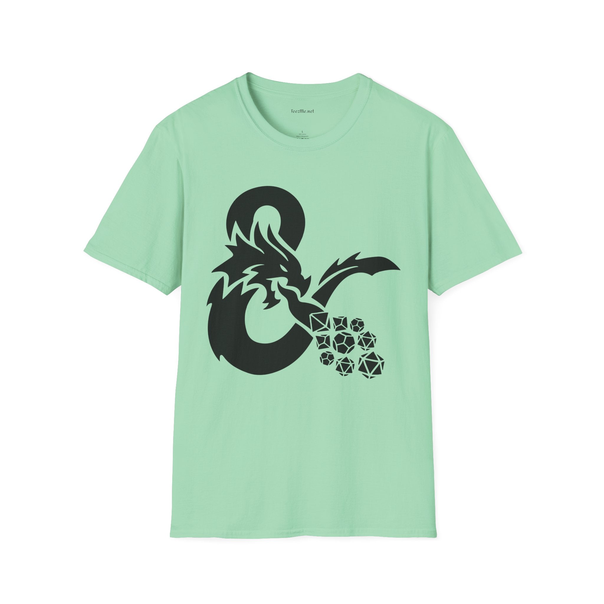Dragon Fire Dice Unisex Softstyle T-Shirt 100% Cotton Graphic