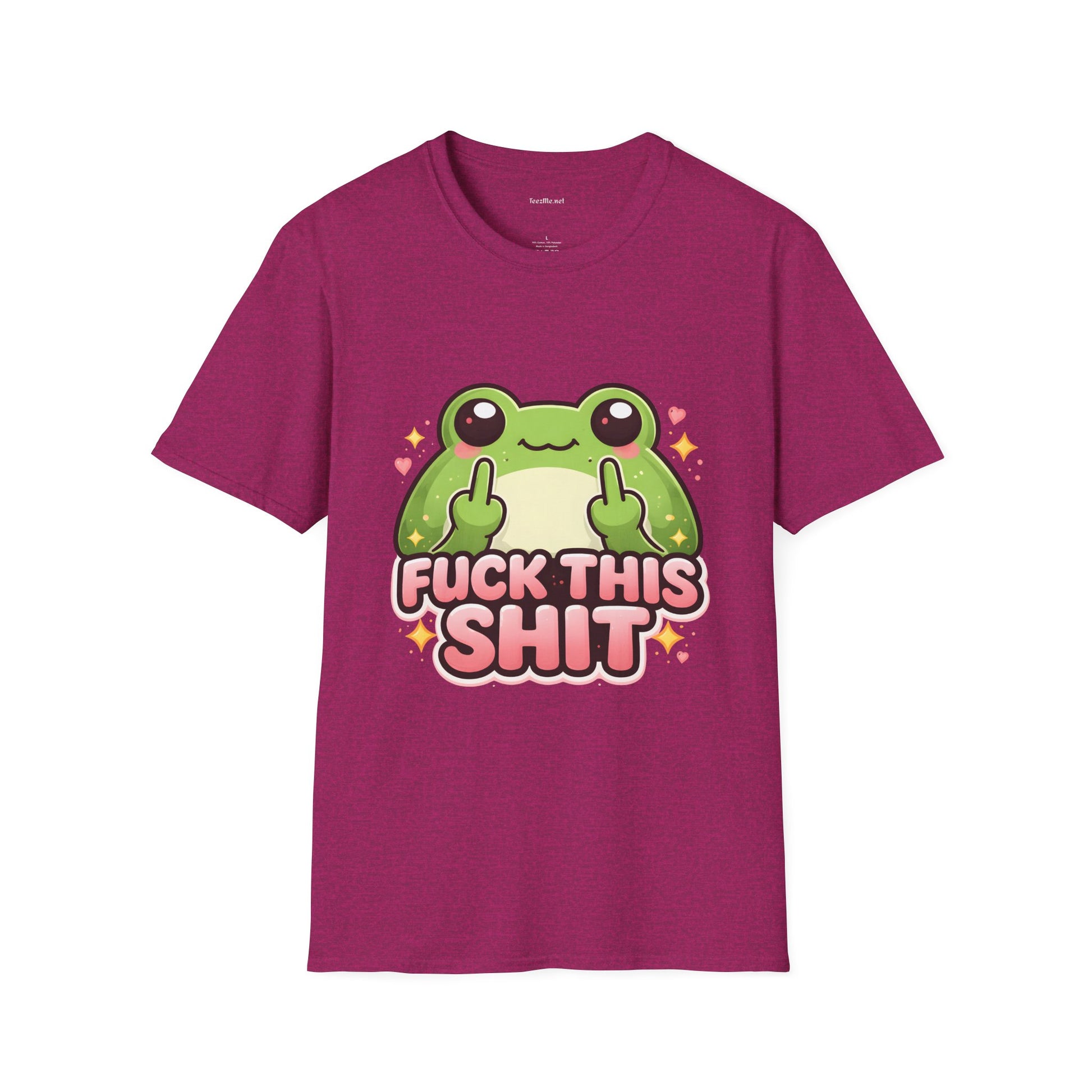 Cute Frog Middle Finger T-Shirt — “Fuck This Shit” Graphic Tee