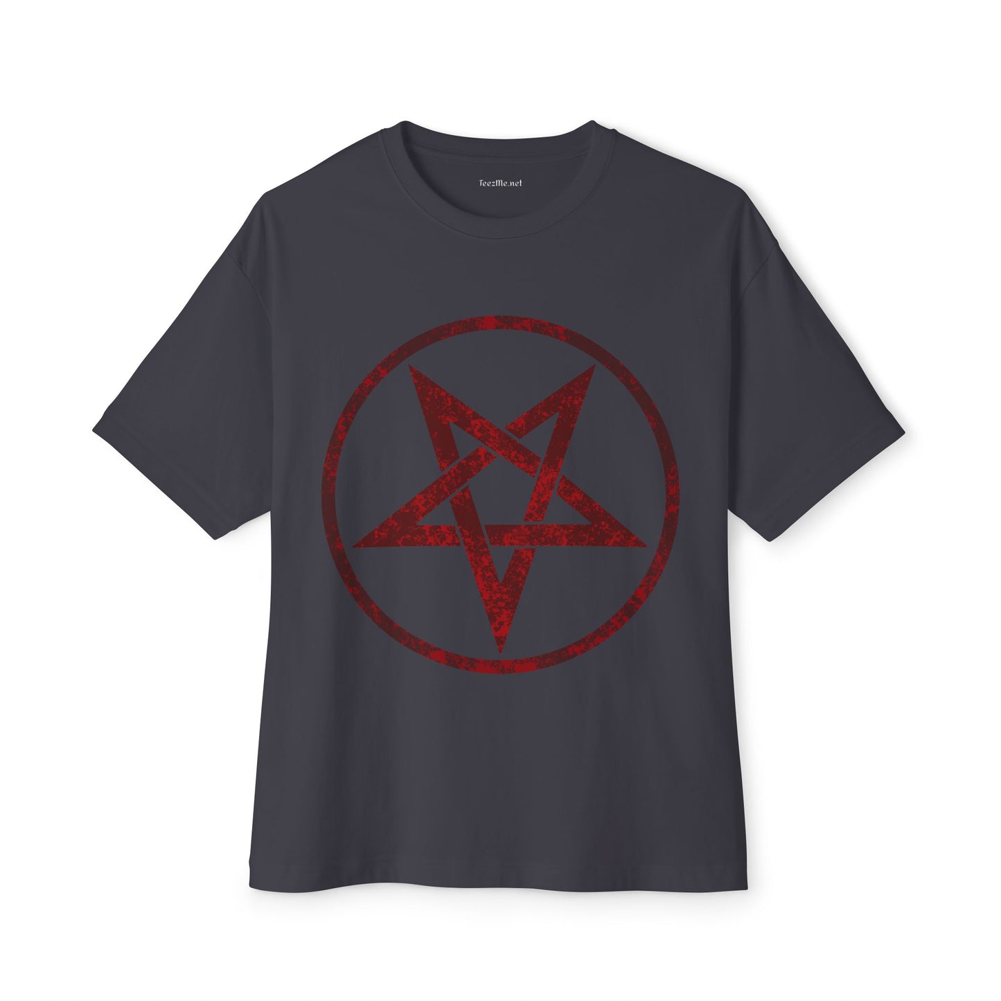 Red Pentagram Unisex Oversized Boxy Tee