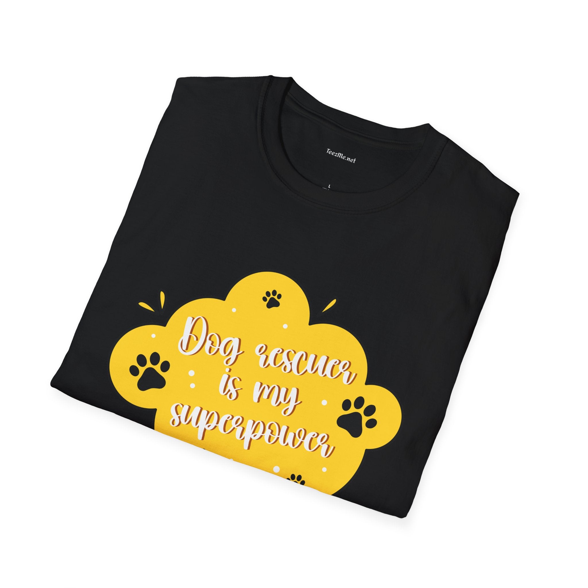 Dog Rescuer Is My Superpower T-Shirt — Rescue Dog Lover Tee