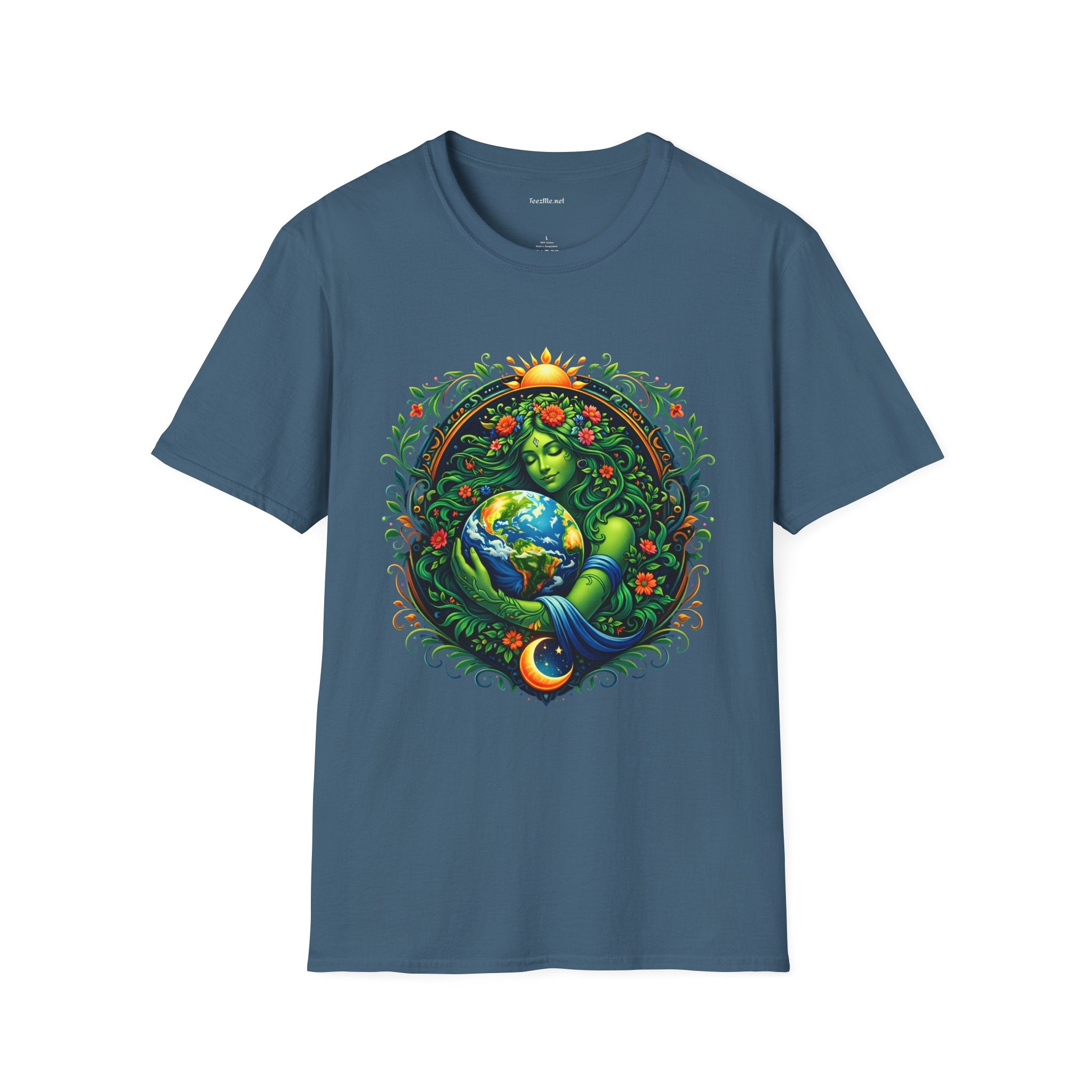 Earth Goddess T-Shirt — Floral Mother Nature Colorful Graphic Tee