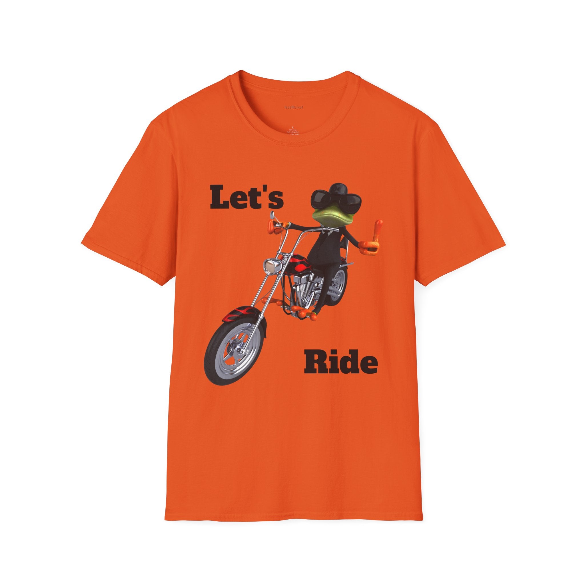 Let's Ride - Unisex Softstyle T-Shirt 100% Cotton Graphic Motorcycle Harley