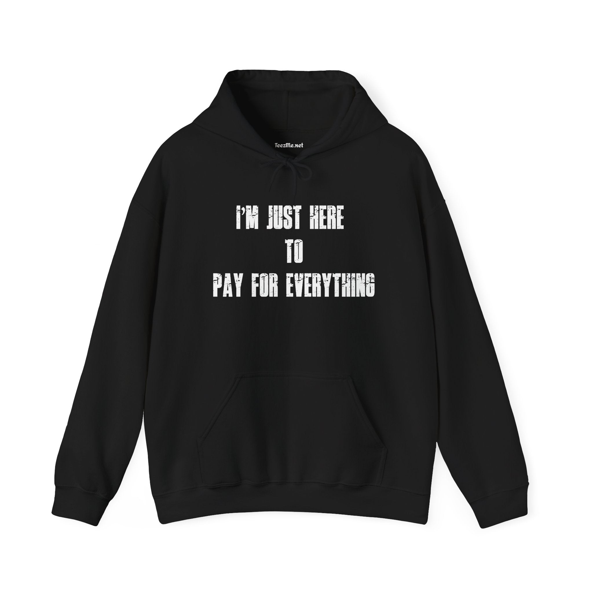 Hoodie — “I’m Just Here to Pay For Everything” Funny Statement Pullover