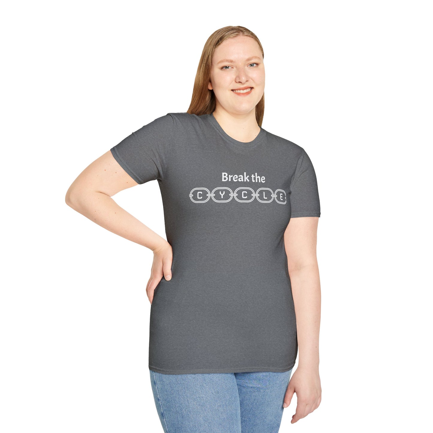 Break the Cycle - Unisex Softstyle T-Shirt 100% Cotton Graphic