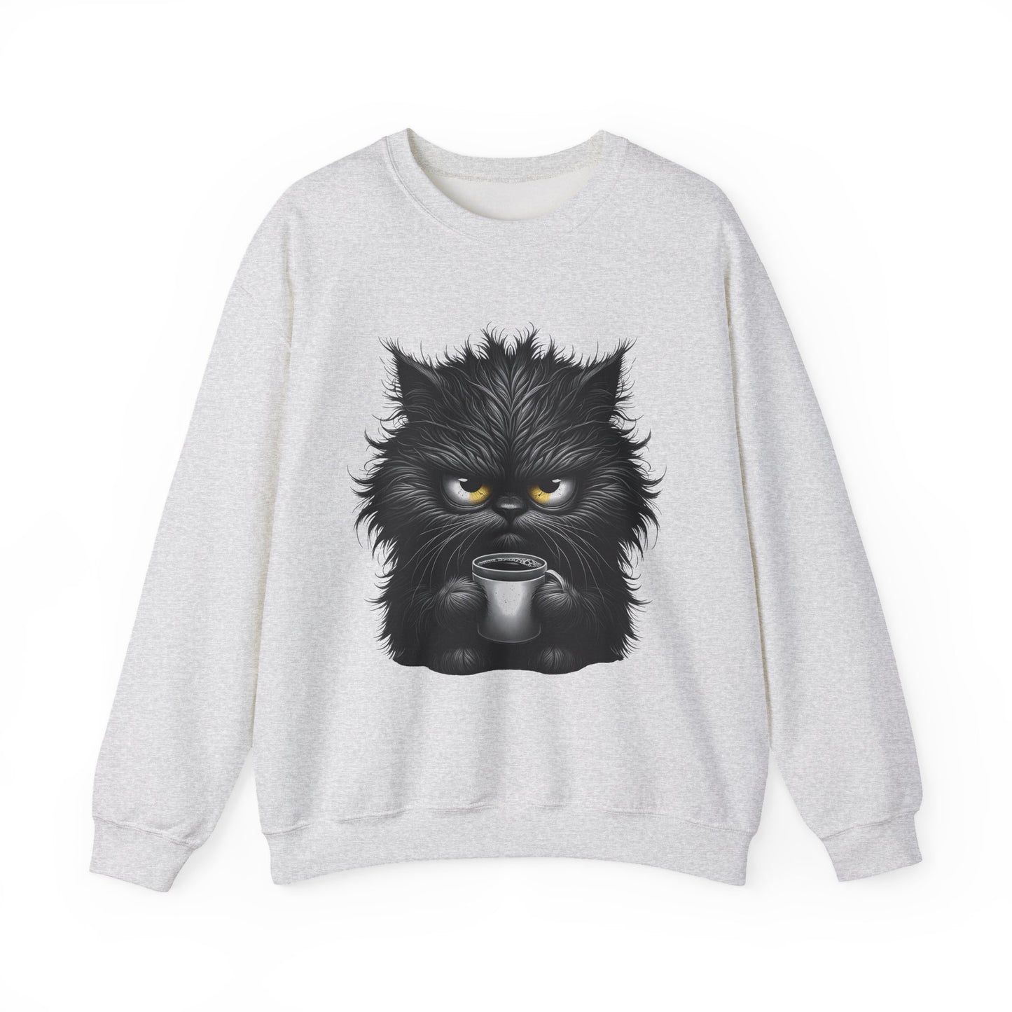 Adorable Grumpy Cat Unisex Heavy Blend™ Crewneck Sweatshirt Graphic