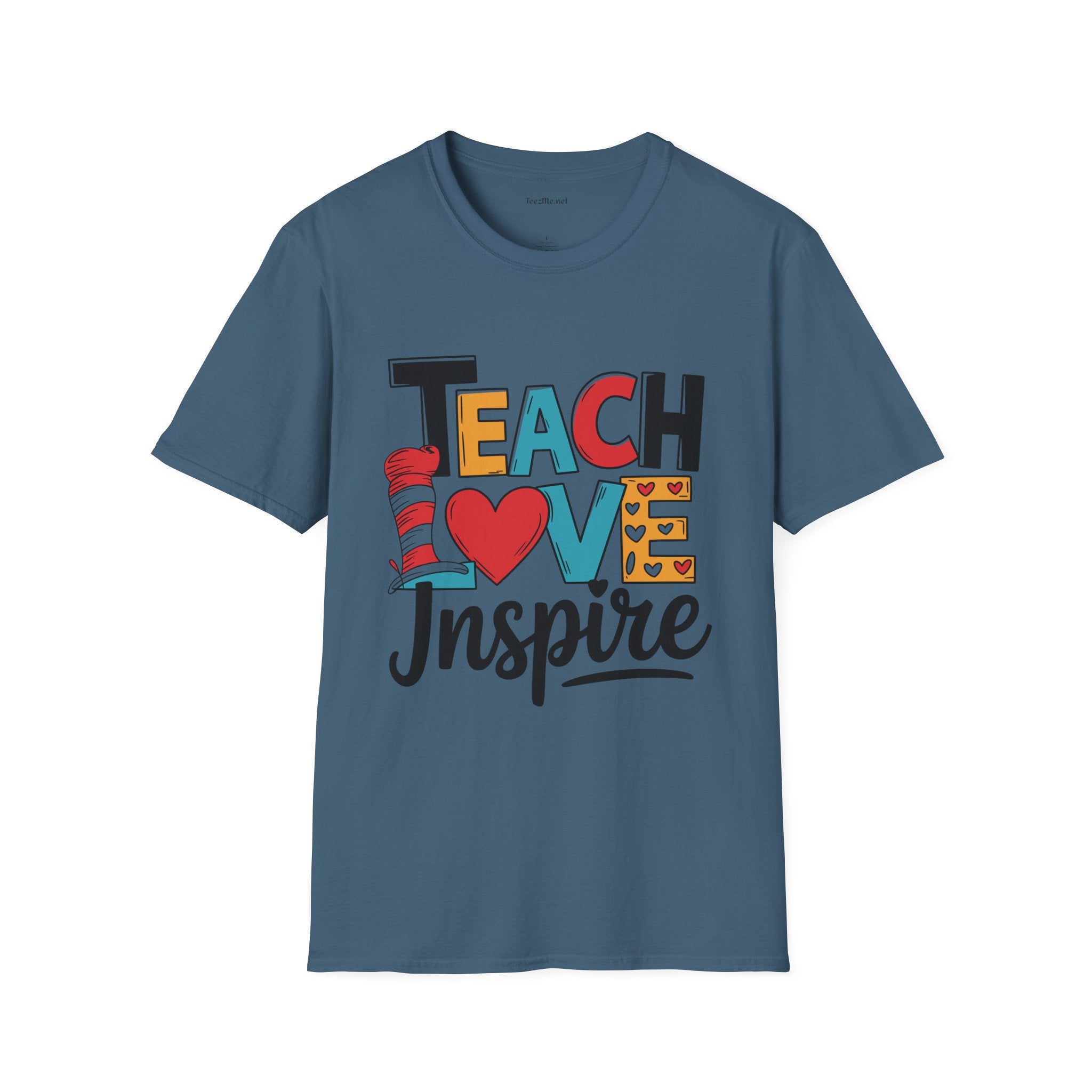 Teach Love Inspire Unisex Soft Style T-Shirt 100% Cotton Graphic