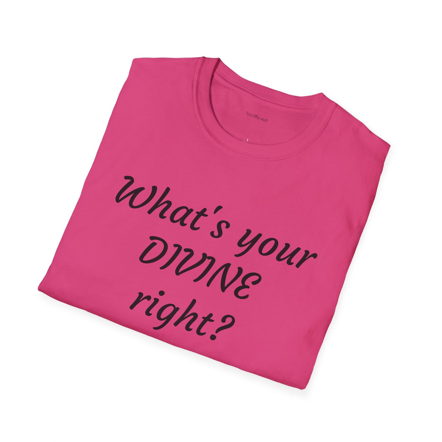 What's your DIVINE right? - Unisex Softstyle T-Shirt 100% Cotton Graphic