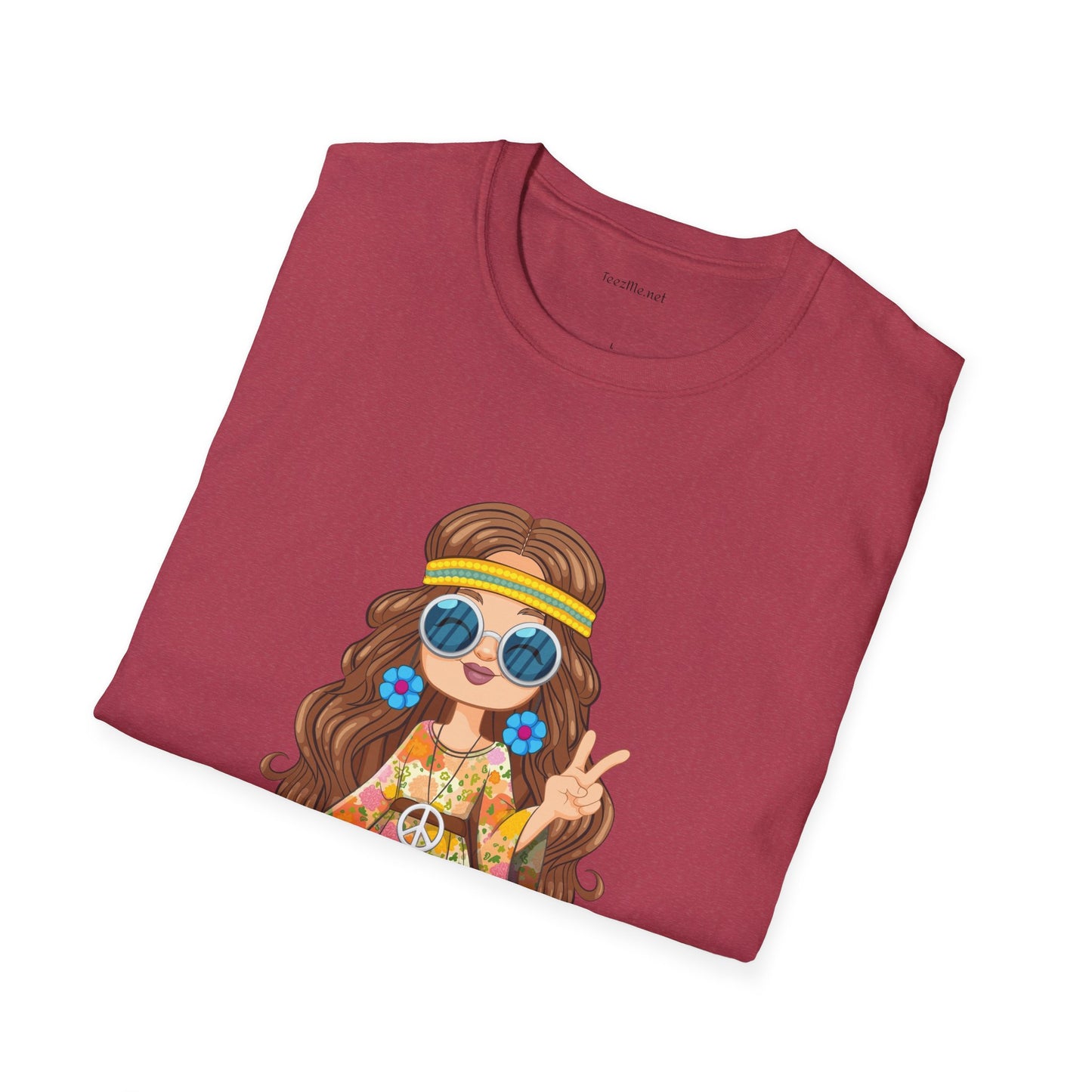 Hippie Girl - Unisex Ultra Cotton Tee 100% Cotton Graphic