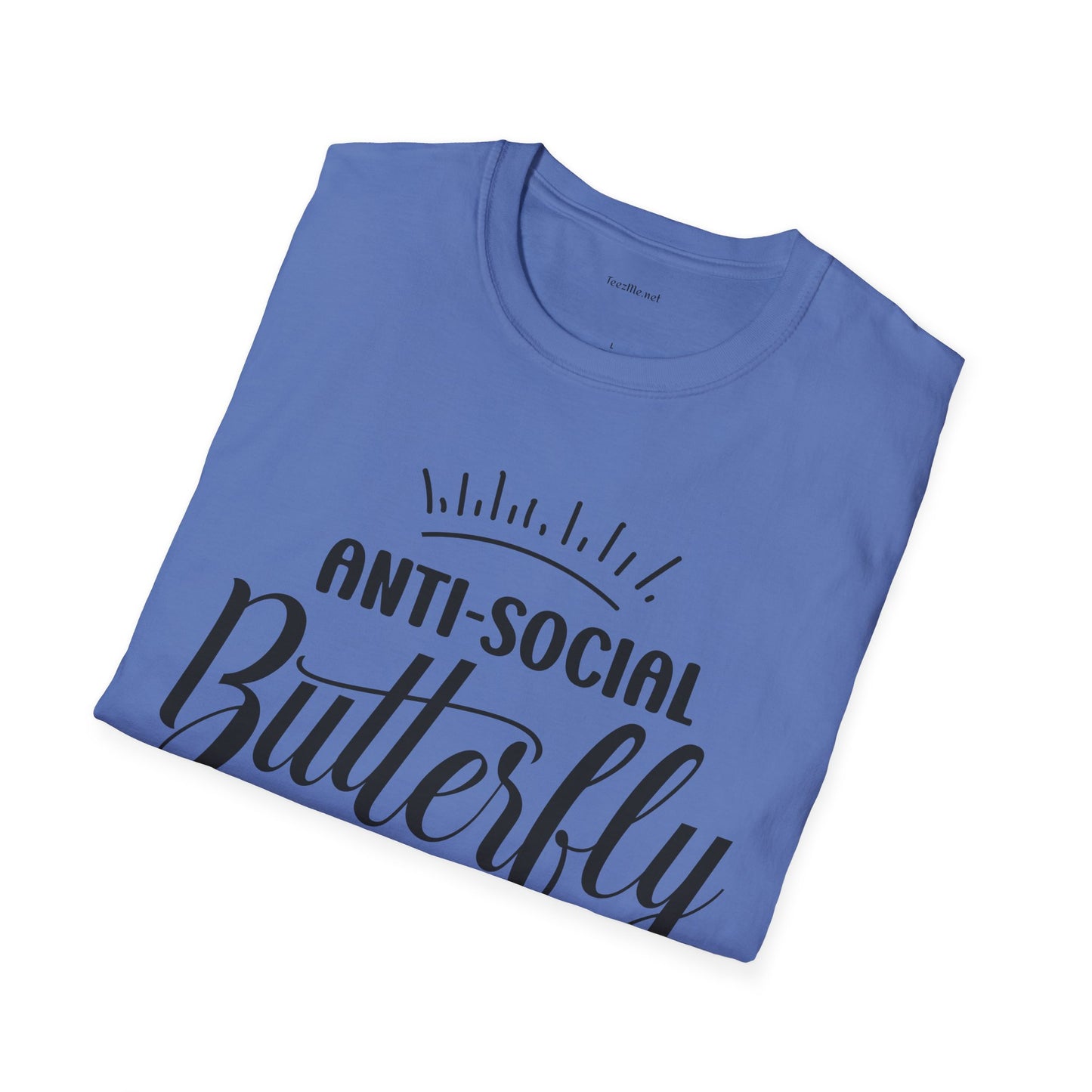Anti-social Butterfly - Unisex Softstyle T-Shirt 100% Cotton Graphic