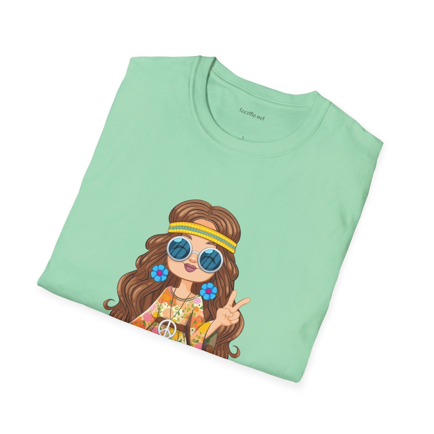 Hippie Girl - Unisex Ultra Cotton Tee 100% Cotton Graphic