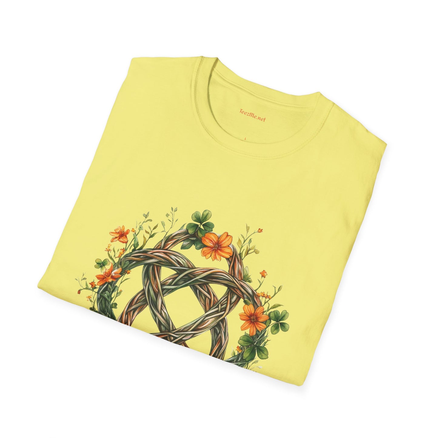 Floral Witches Knot Unisex SoftStyle T-Shirt 100% Cotton Graphic