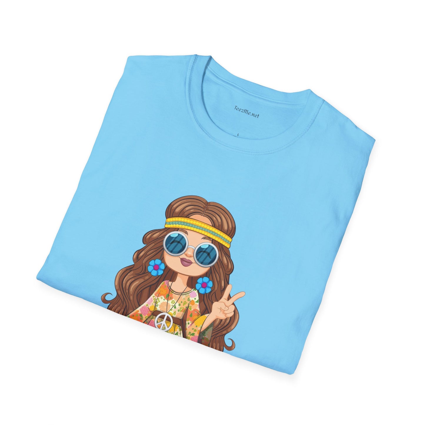 Hippie Girl - Unisex Ultra Cotton Tee 100% Cotton Graphic