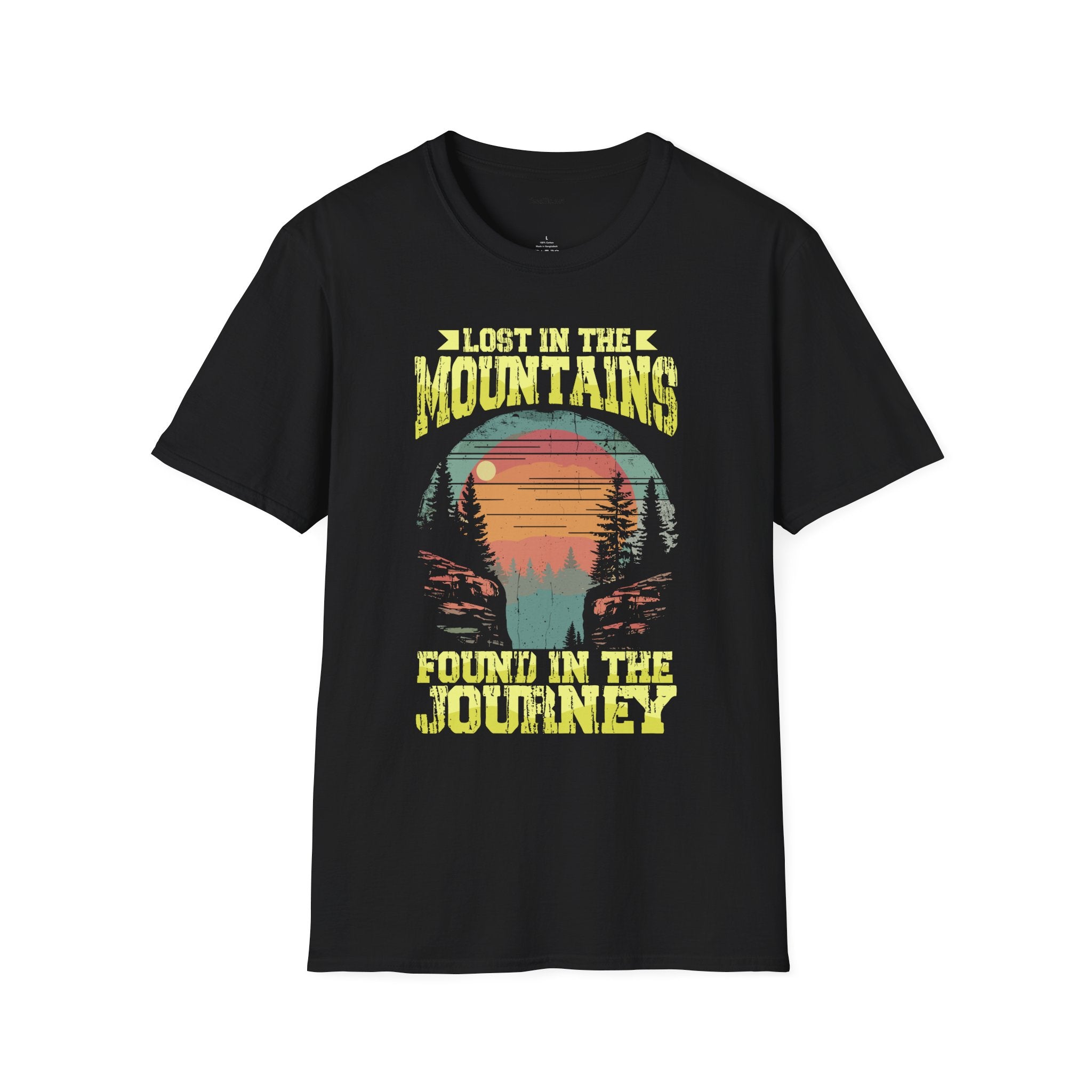 Lost in the Mountain - Unisex Softstyle T-Shirt 100% Cotton Graphic