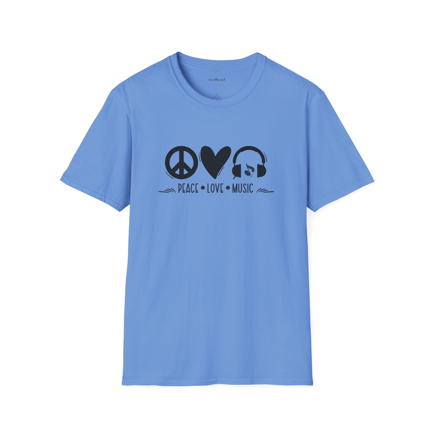 Peace Love Music - Unisex Softstyle T-Shirt 100% Cotton Graphic