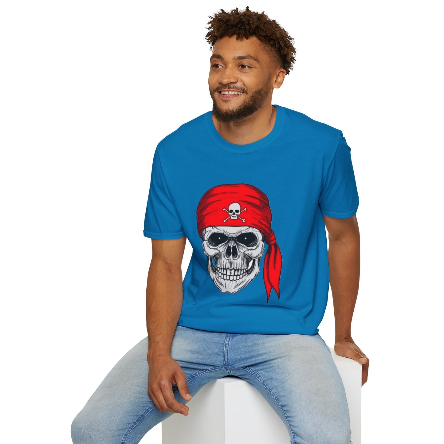 Pirate- Unisex Softstyle T-Shirt 100% Cotton Graphic